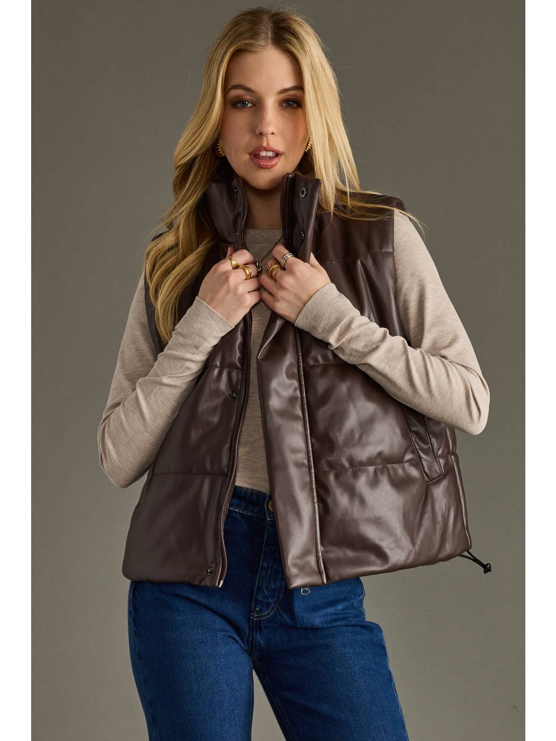 JTTP Products Brown Leather Vest available in Joshua Tree at JT Trading Post