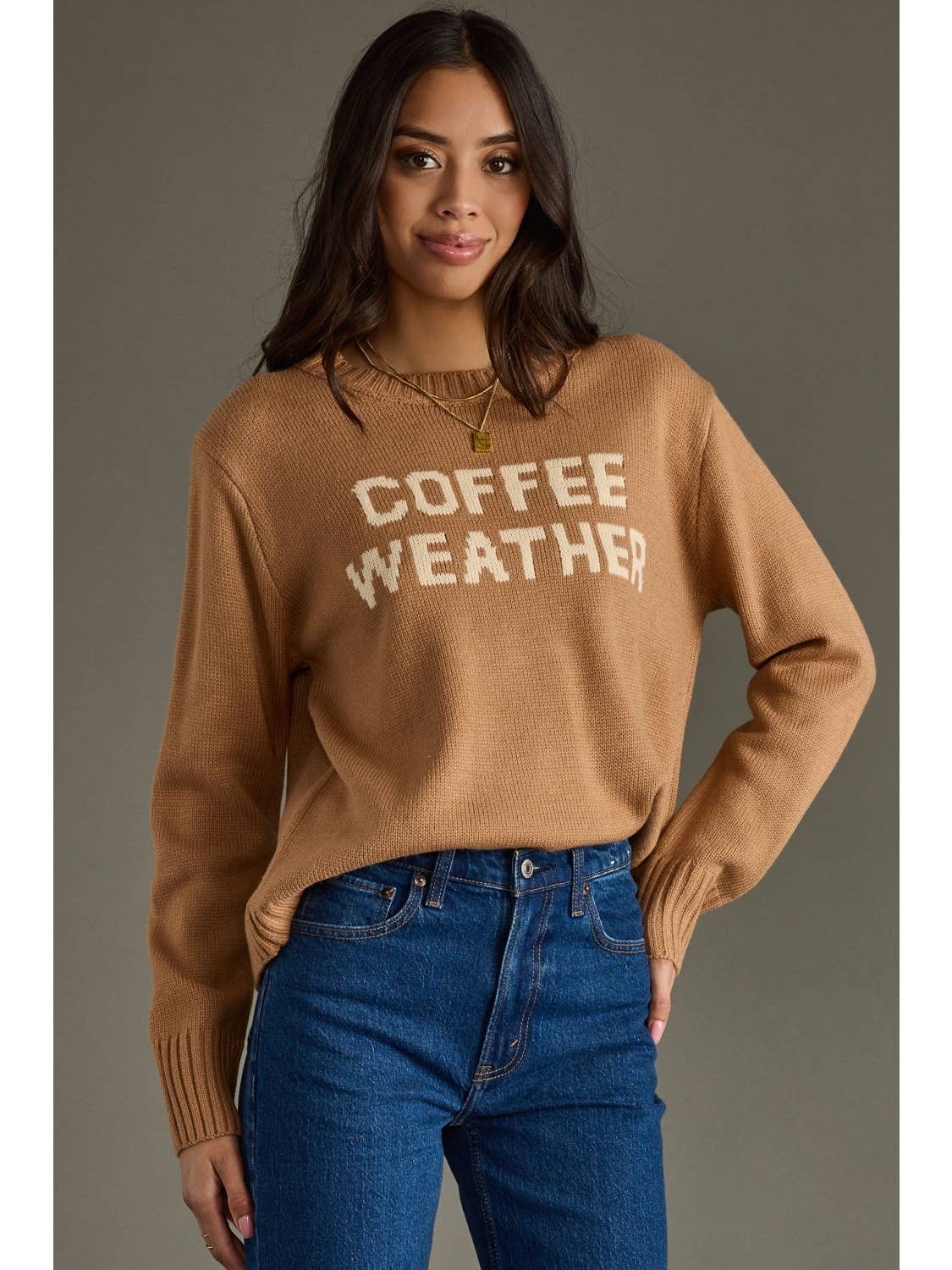 JTTP Products Lt. Brown Coffee Weather Sweater available in Joshua Tree at JT Trading Post