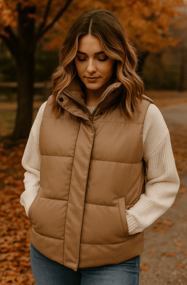 JTTP Products Tan Leather Vest available in Joshua Tree at JT Trading Post