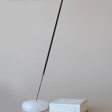 JTTP Products White Milk Glass Bubble Incense Holder available in Joshua Tree at JT Trading Post
