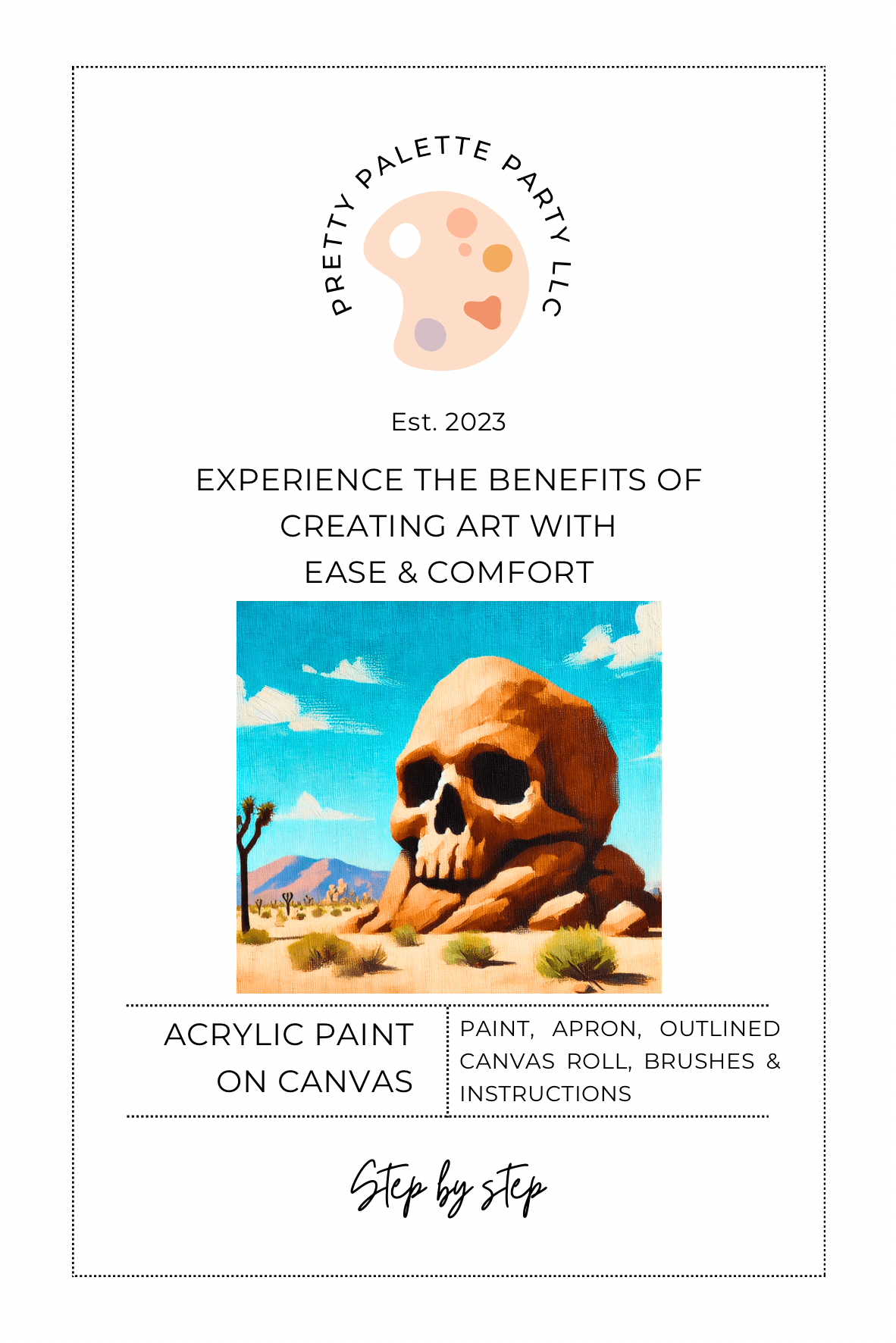 Pretty Palette Party Paint Kit - Skull Rock available in Joshua Tree at JT Trading Post