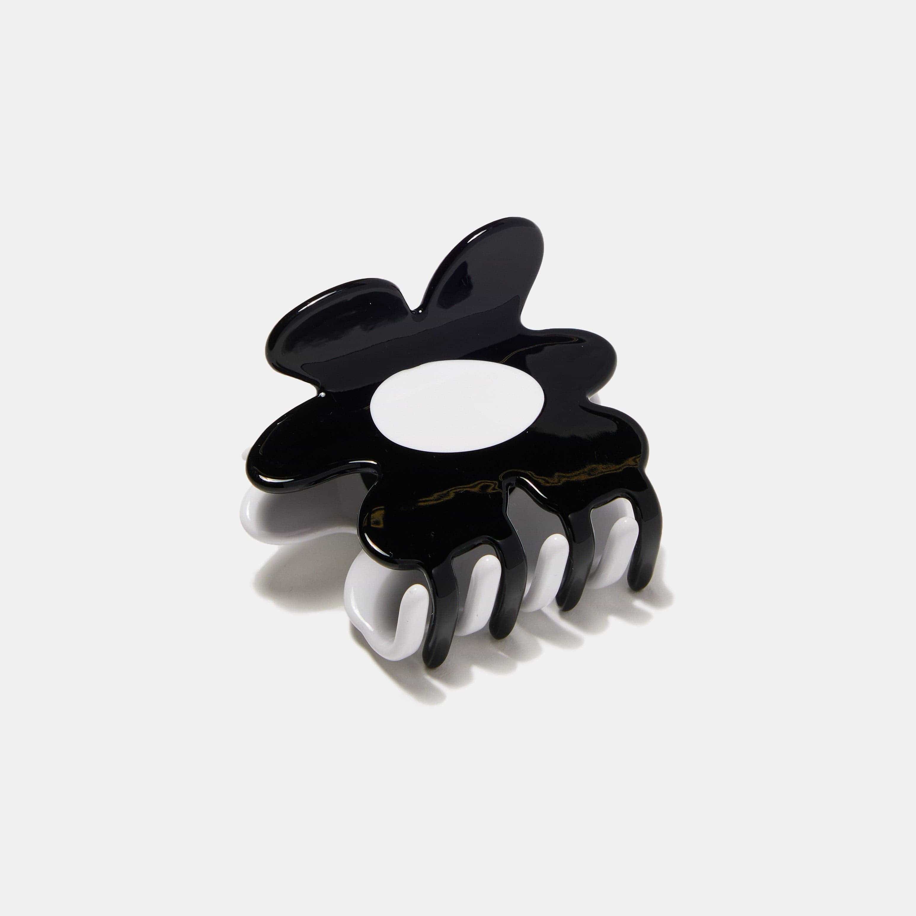 Scorpion Lollipop Black & White Flower Hair Claw available in Joshua Tree at JT Trading Post