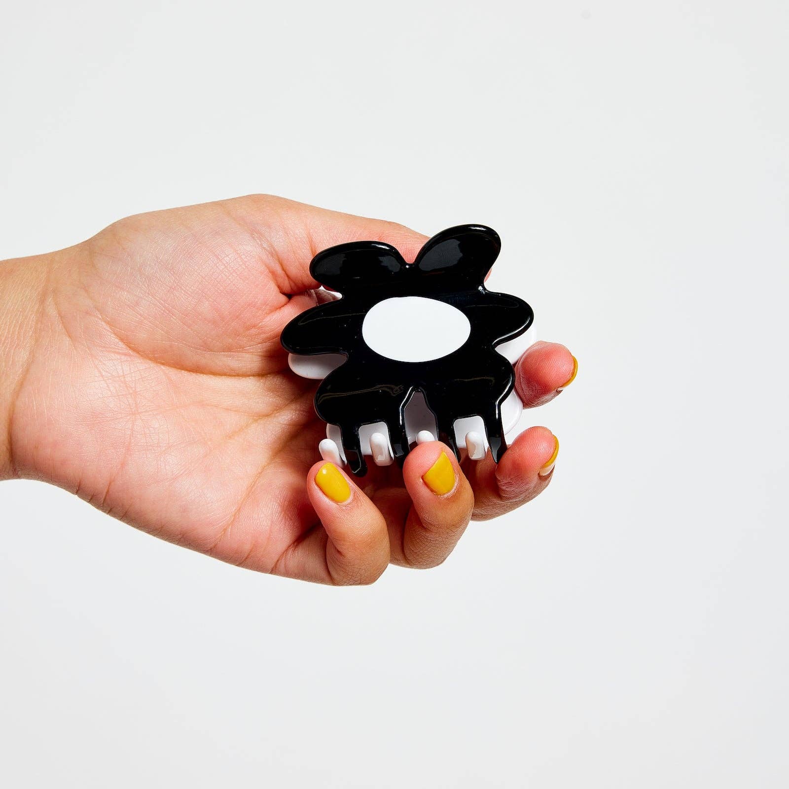 Scorpion Lollipop Black & White Flower Hair Claw available in Joshua Tree at JT Trading Post