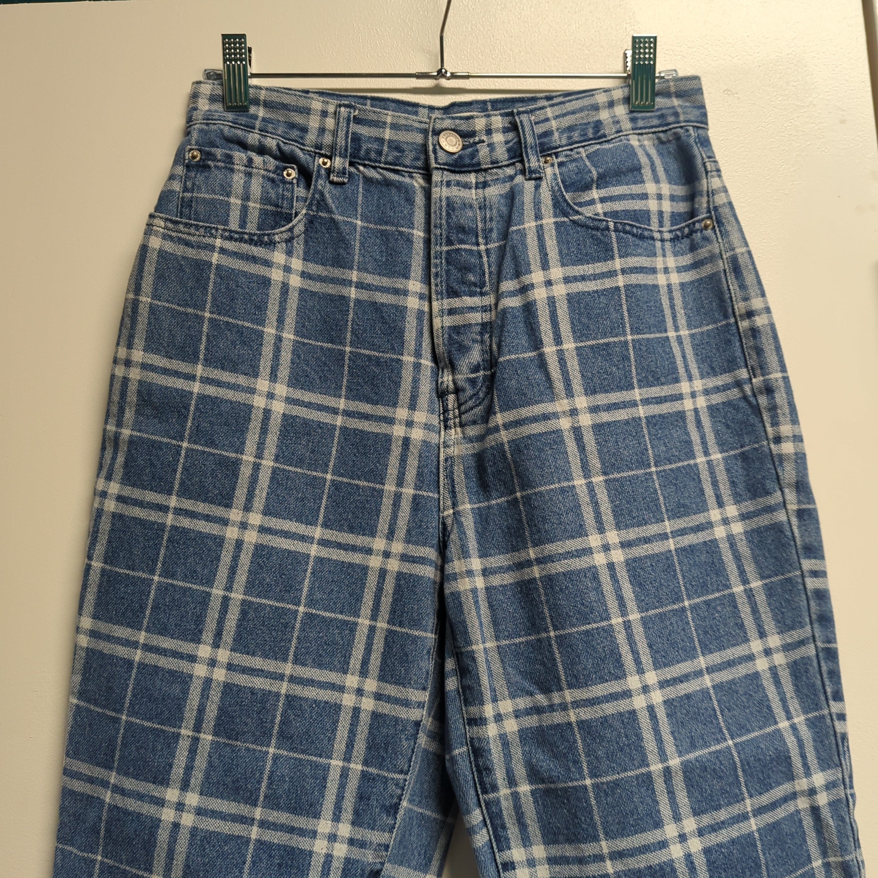 Venus Of The Desert Plaid Cotton Denim Pant available in Joshua Tree at JT Trading Post