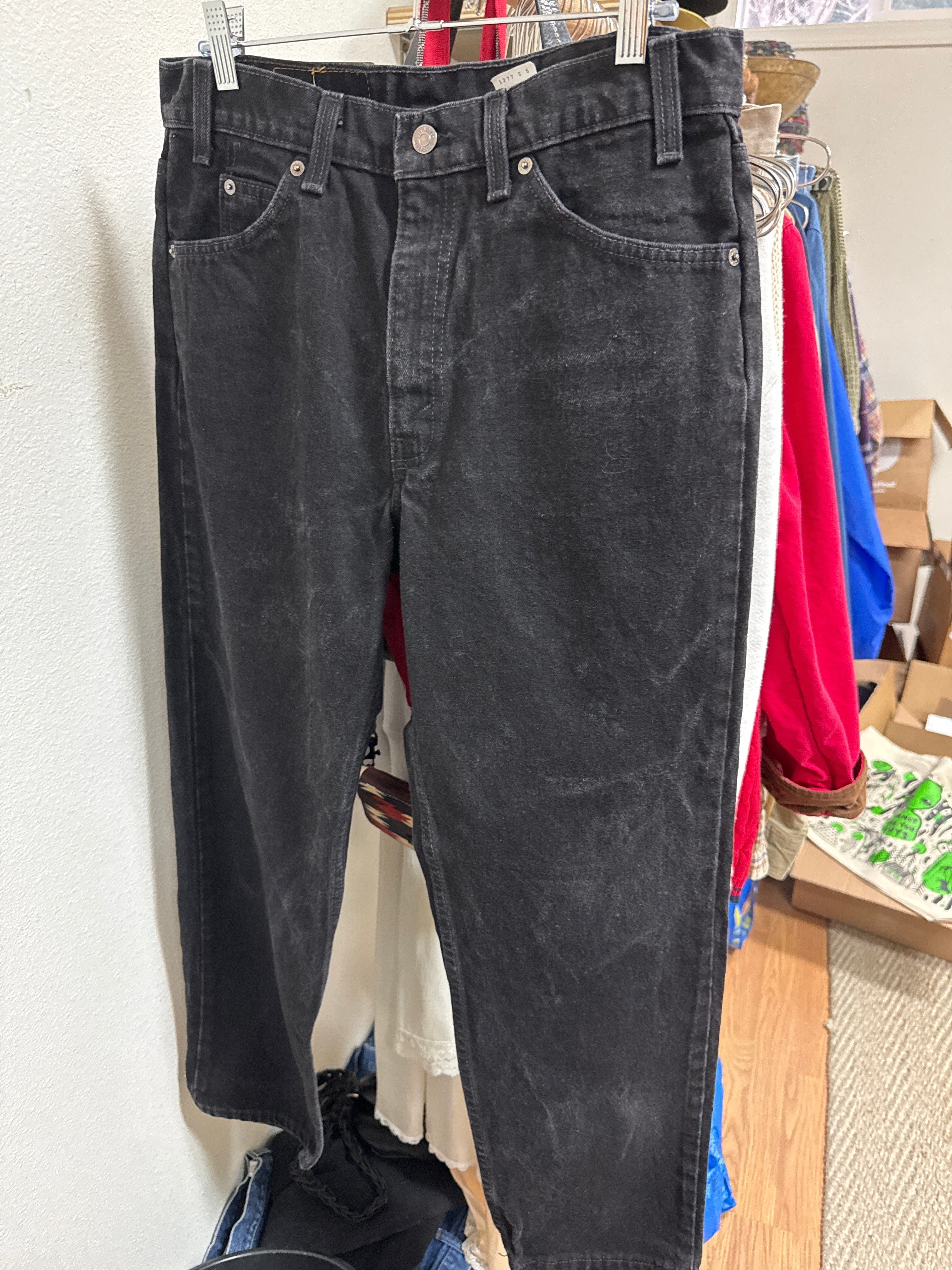 Venus Of The Desert 90s Levis Blk Denim 555 orange tab available in Joshua Tree at JT Trading Post
