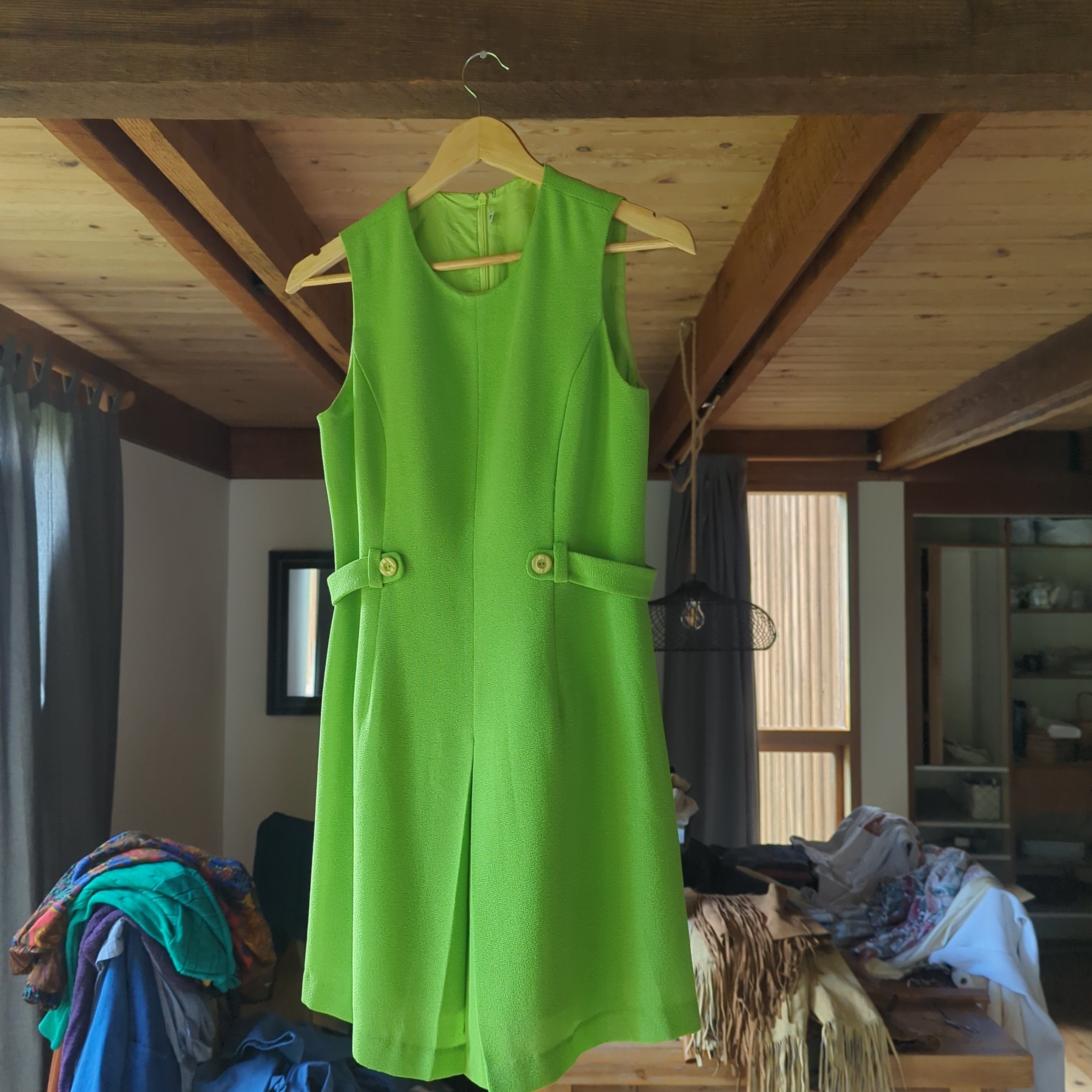 Venus Of The Desert 60s Mod Green Dress available in Joshua Tree at JT Trading Post