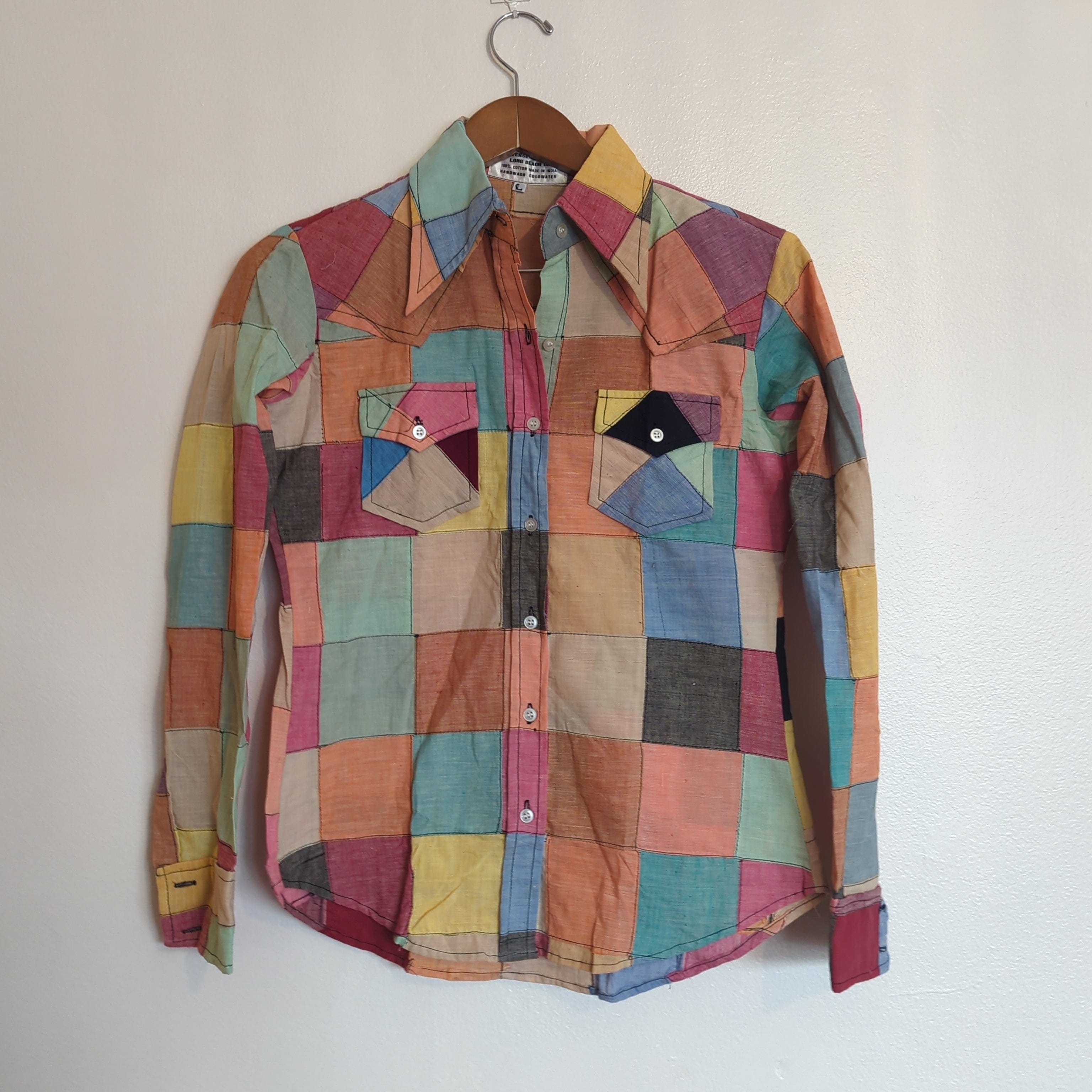 Venus Of The Desert 70s Patchwork Shirt available in Joshua Tree at JT Trading Post
