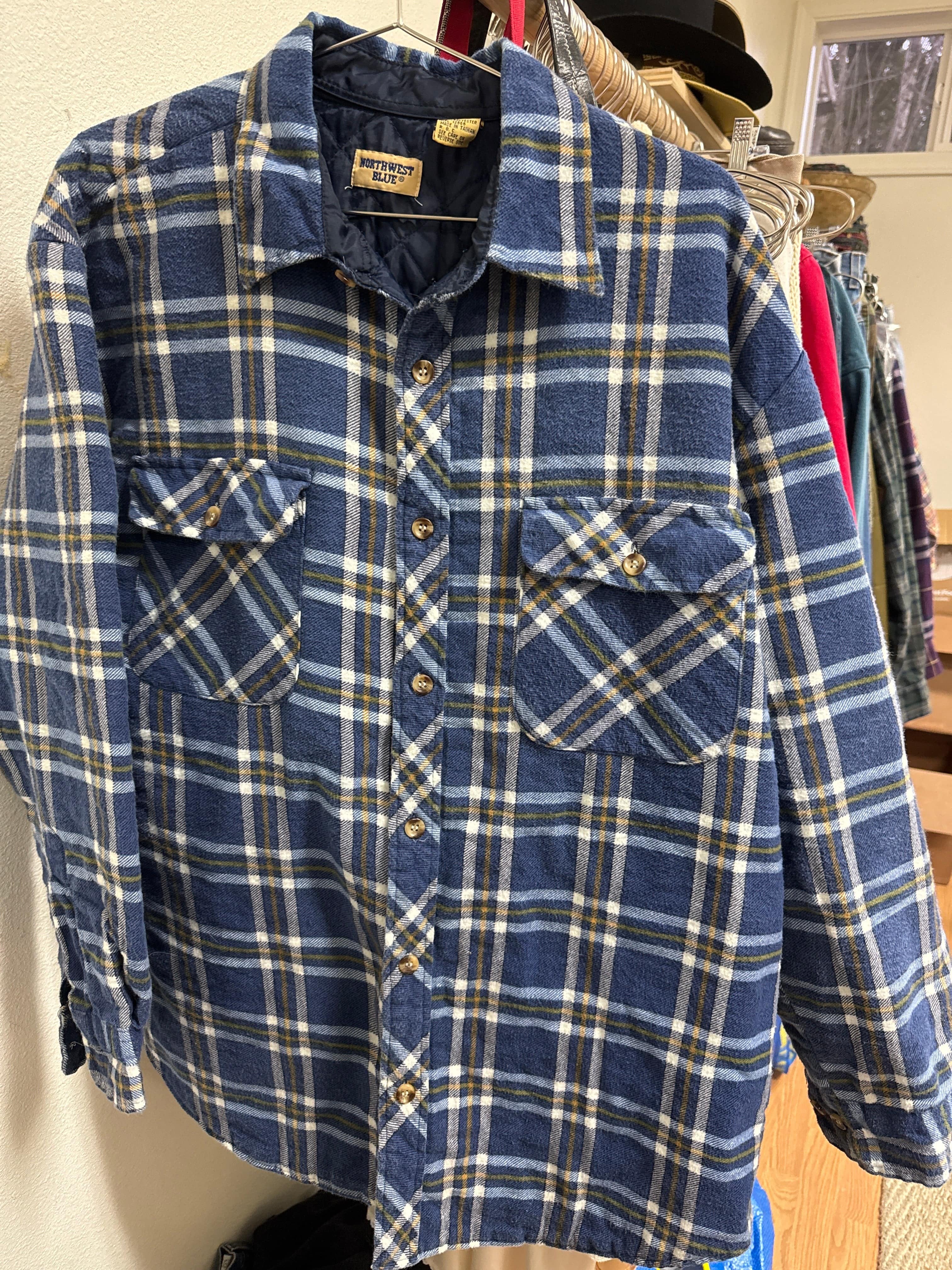 Venus Of The Desert VTG Northwest Blue Plaid Lined LS available in Joshua Tree at JT Trading Post