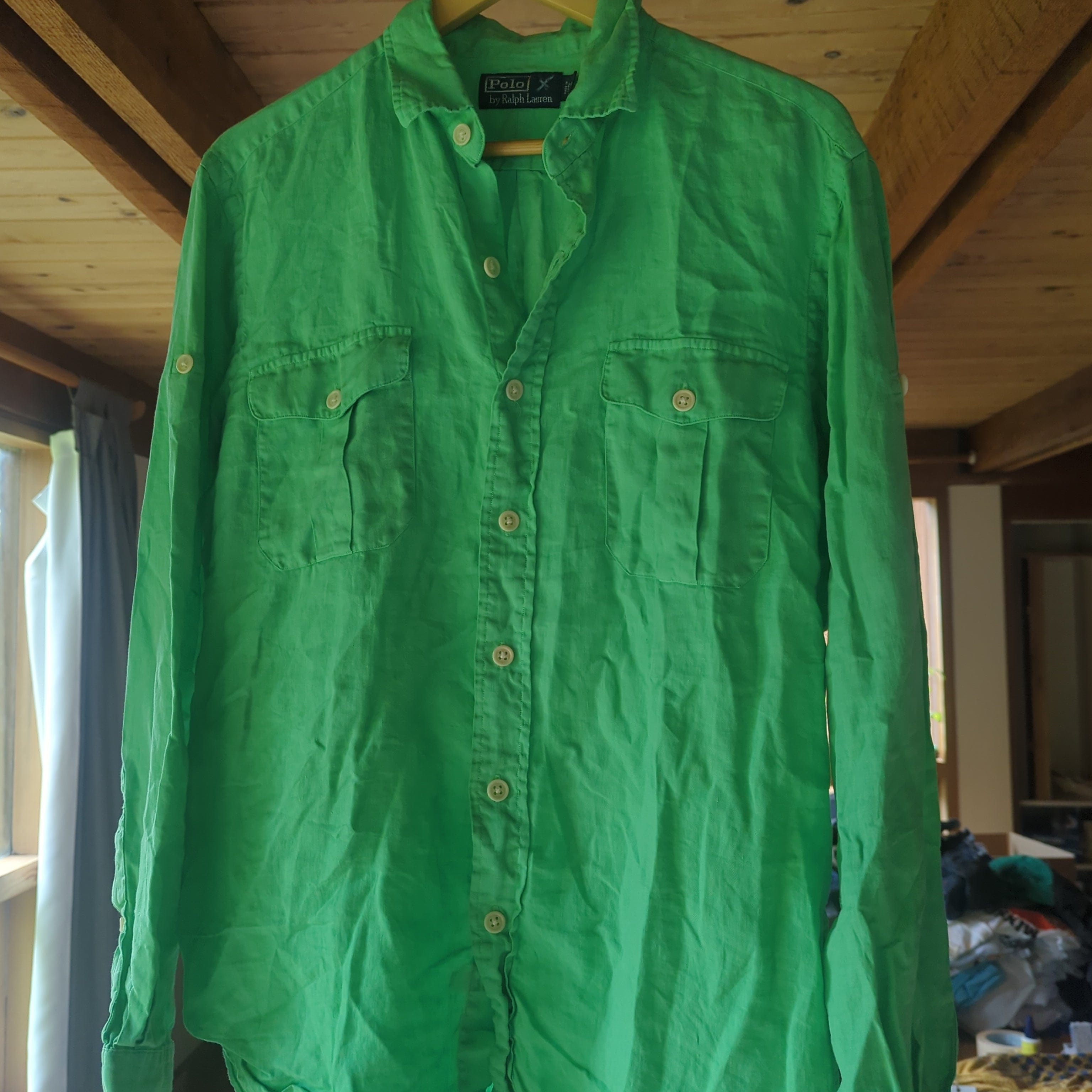 Venus Of The Desert VTG Lime Linen Polo available in Joshua Tree at JT Trading Post