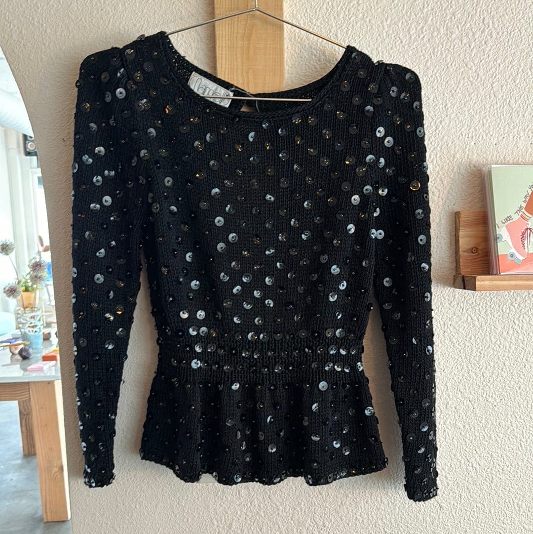 Venus Of The Desert VTG Nannell Backless Sequin Knit LS available in Joshua Tree at JT Trading Post