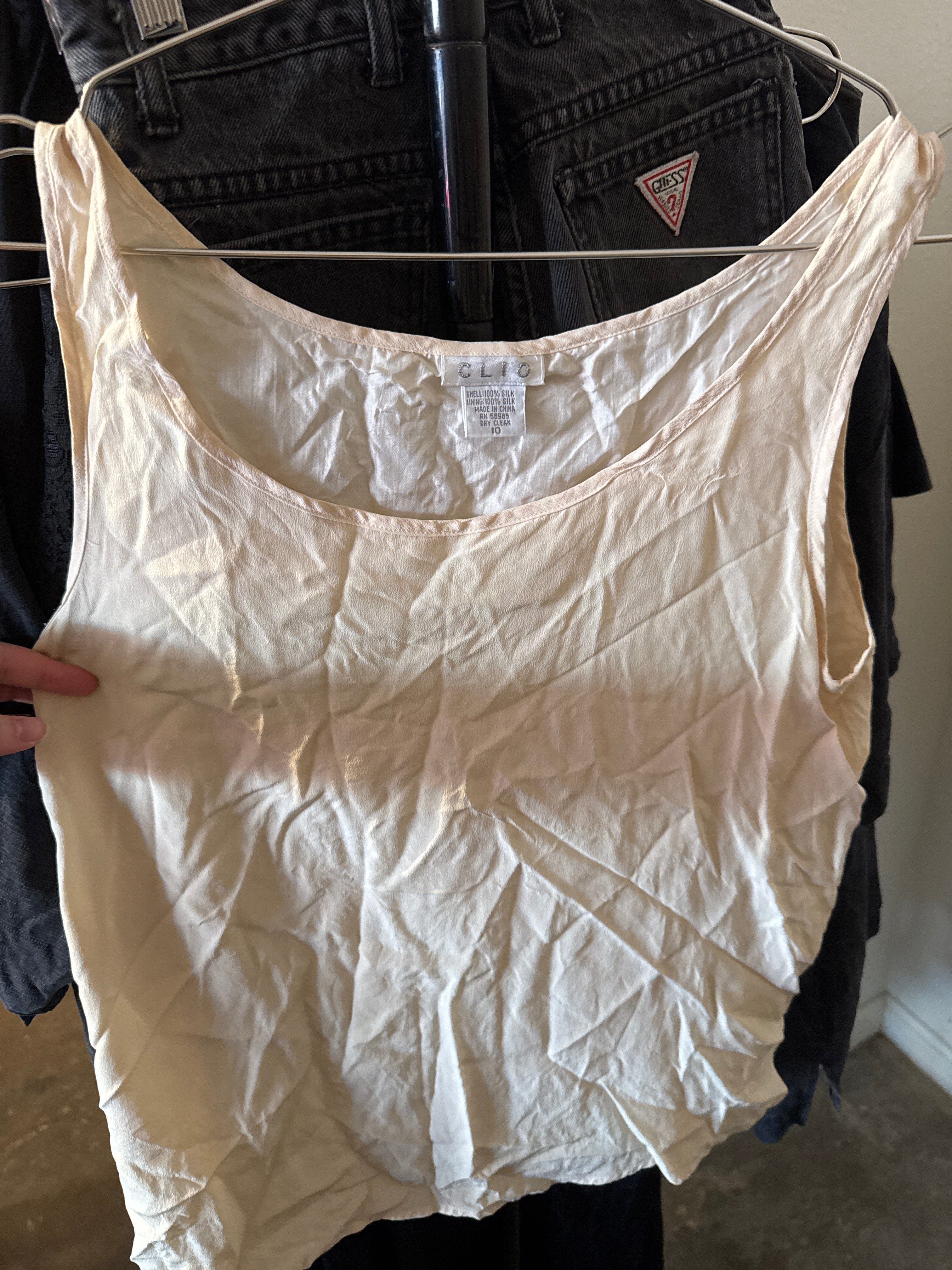 Venus Of The Desert VTG Clio Crm Silk Tank available in Joshua Tree at JT Trading Post