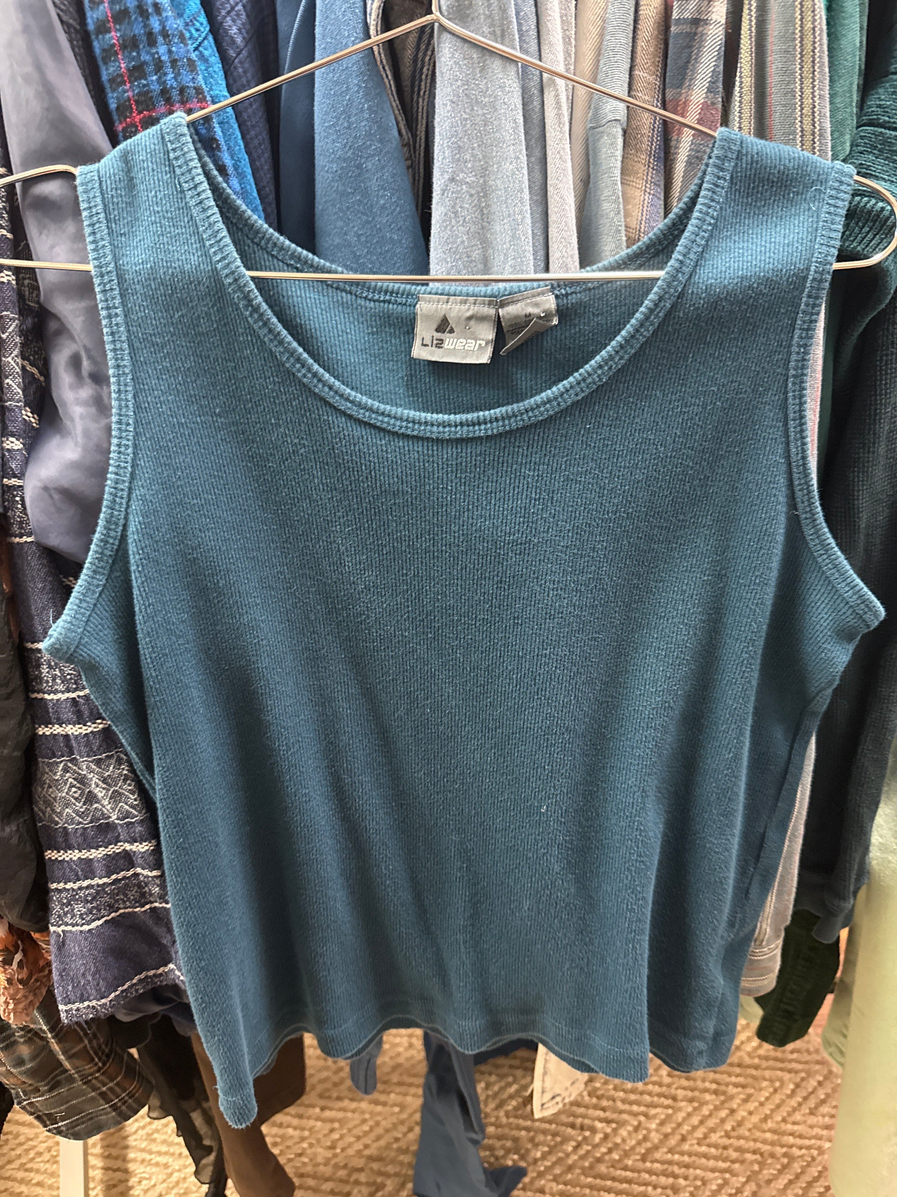 Venus Of The Desert VTG Liz Blue Cotton Tank available in Joshua Tree at JT Trading Post