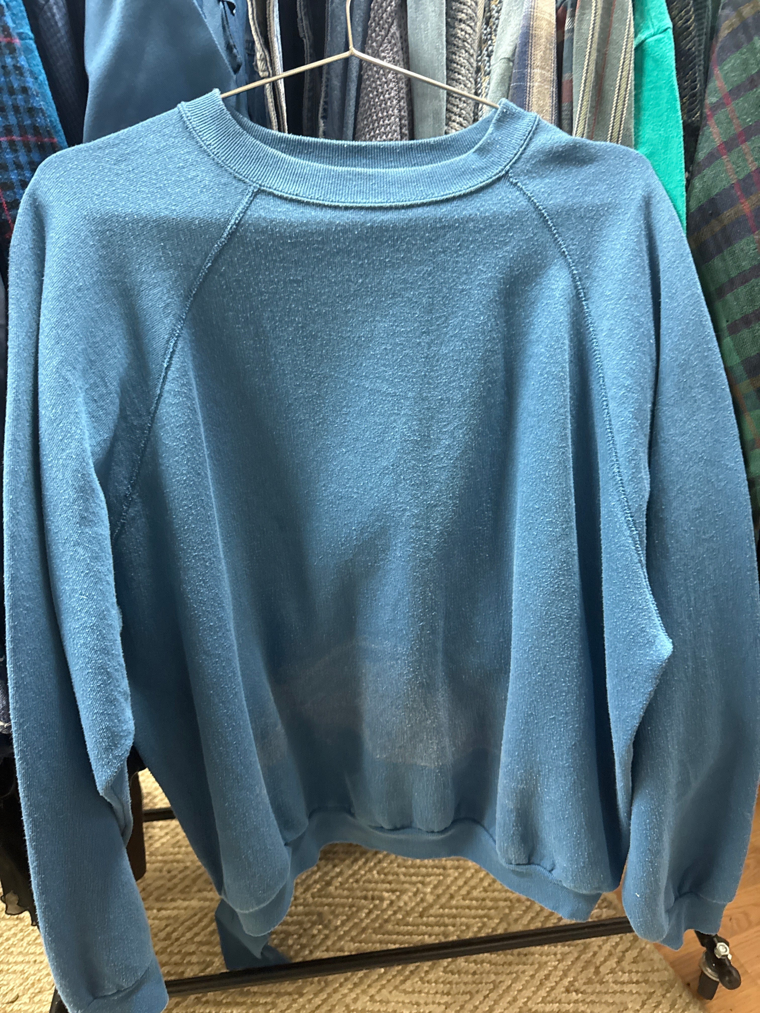 Venus Of The Desert VTG USA Tultex Blue Faded Sweatshirt available in Joshua Tree at JT Trading Post