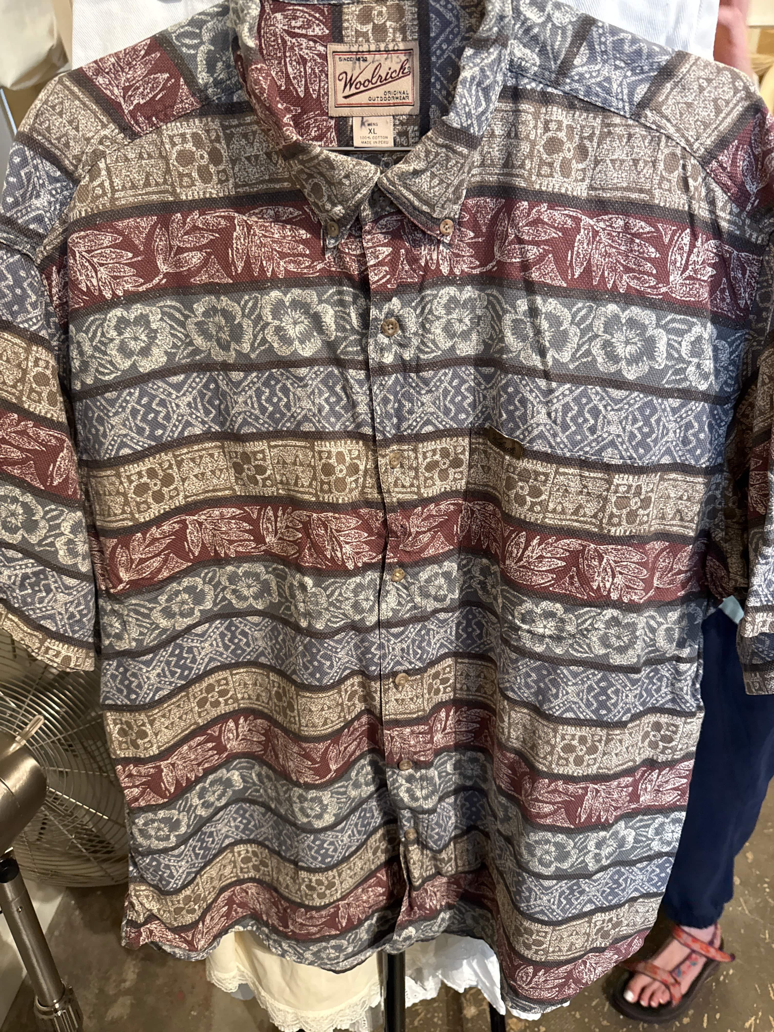 Venus Of The Desert VTG Woolrich Striped Pattern SS available in Joshua Tree at JT Trading Post