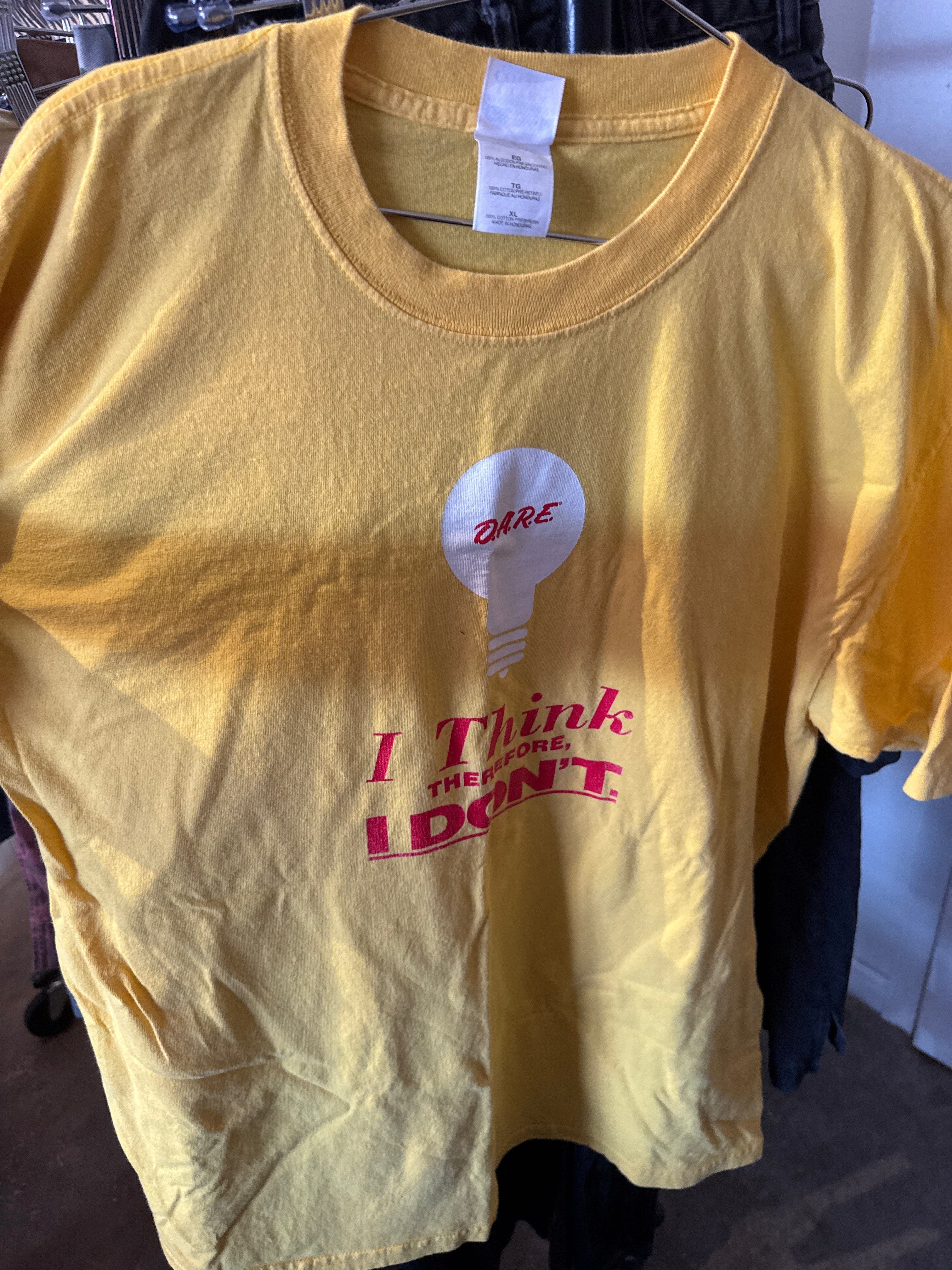 Venus Of The Desert VTG Yellow DARE Tee available in Joshua Tree at JT Trading Post