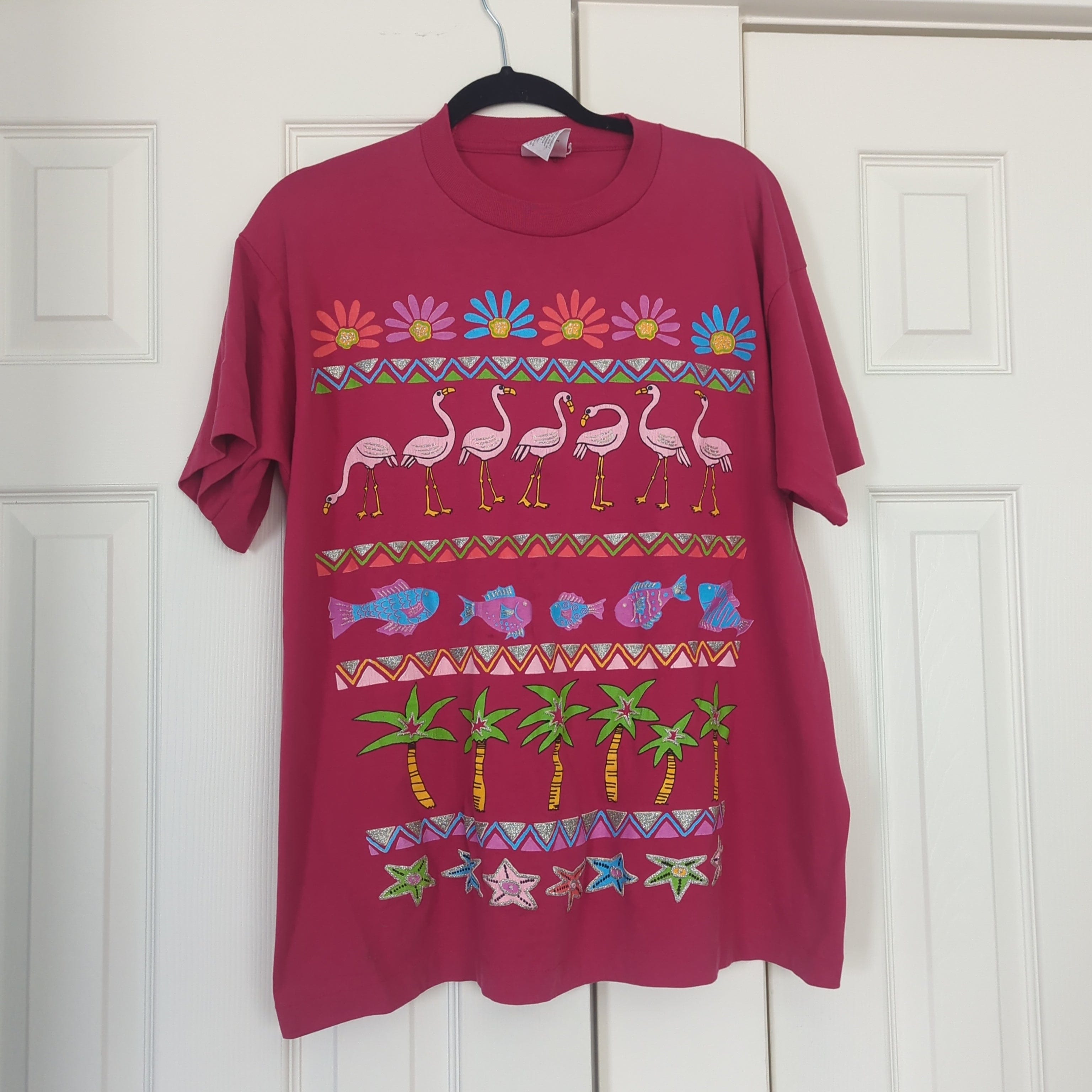 Venus Of The Desert Single Stitch Flamingo Tee available in Joshua Tree at JT Trading Post
