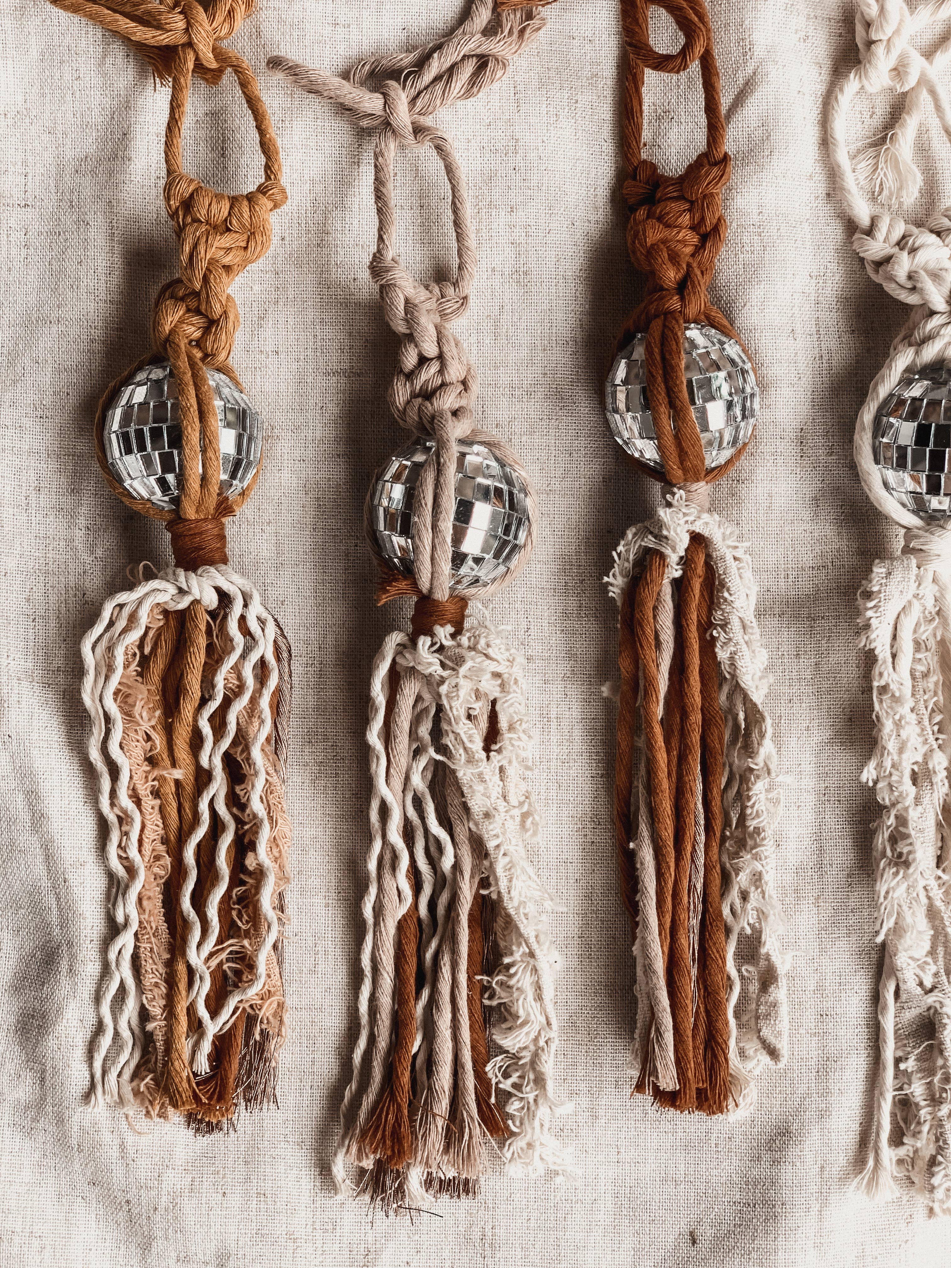 Neutral Disco Ball Car Charms