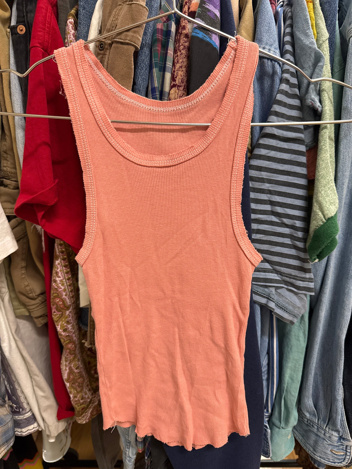 Vtg overdyed ribbed tank