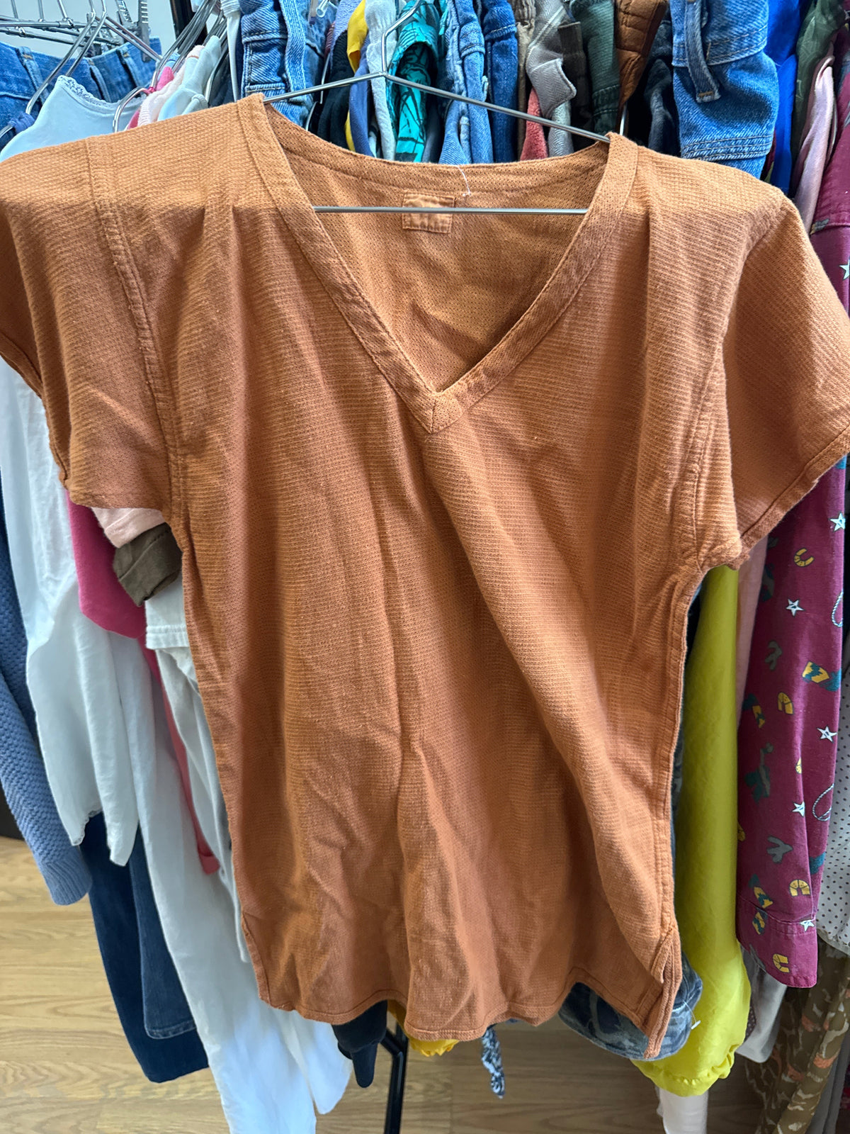Vtg Overdyed Military V Neck