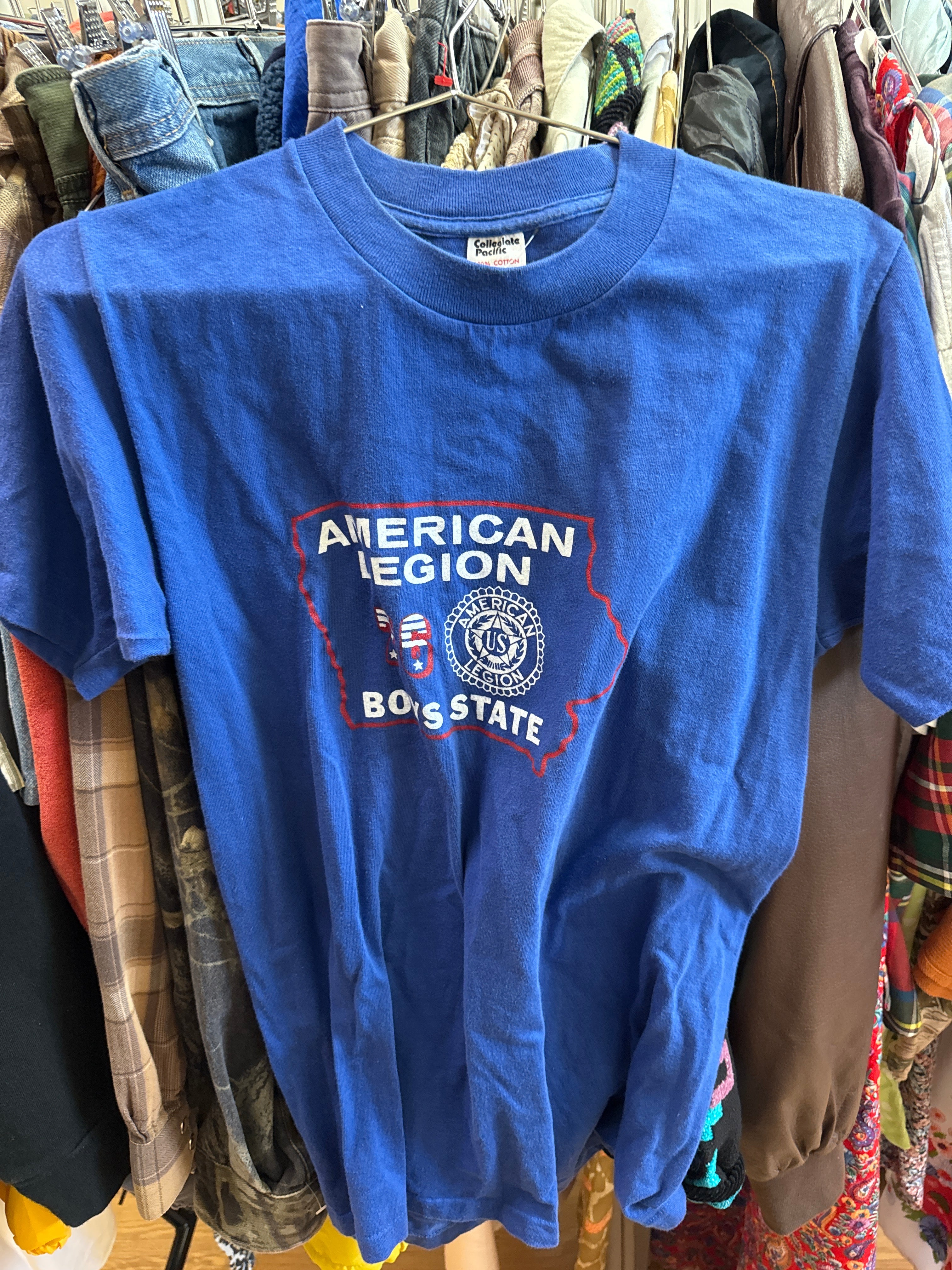 Vtg USA Cotton Boys State SS Tee