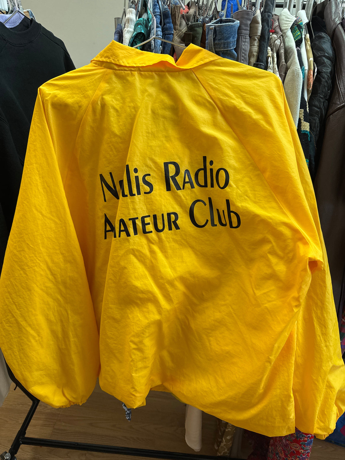 Vtg USA Nellis Radio Ylw Jkt