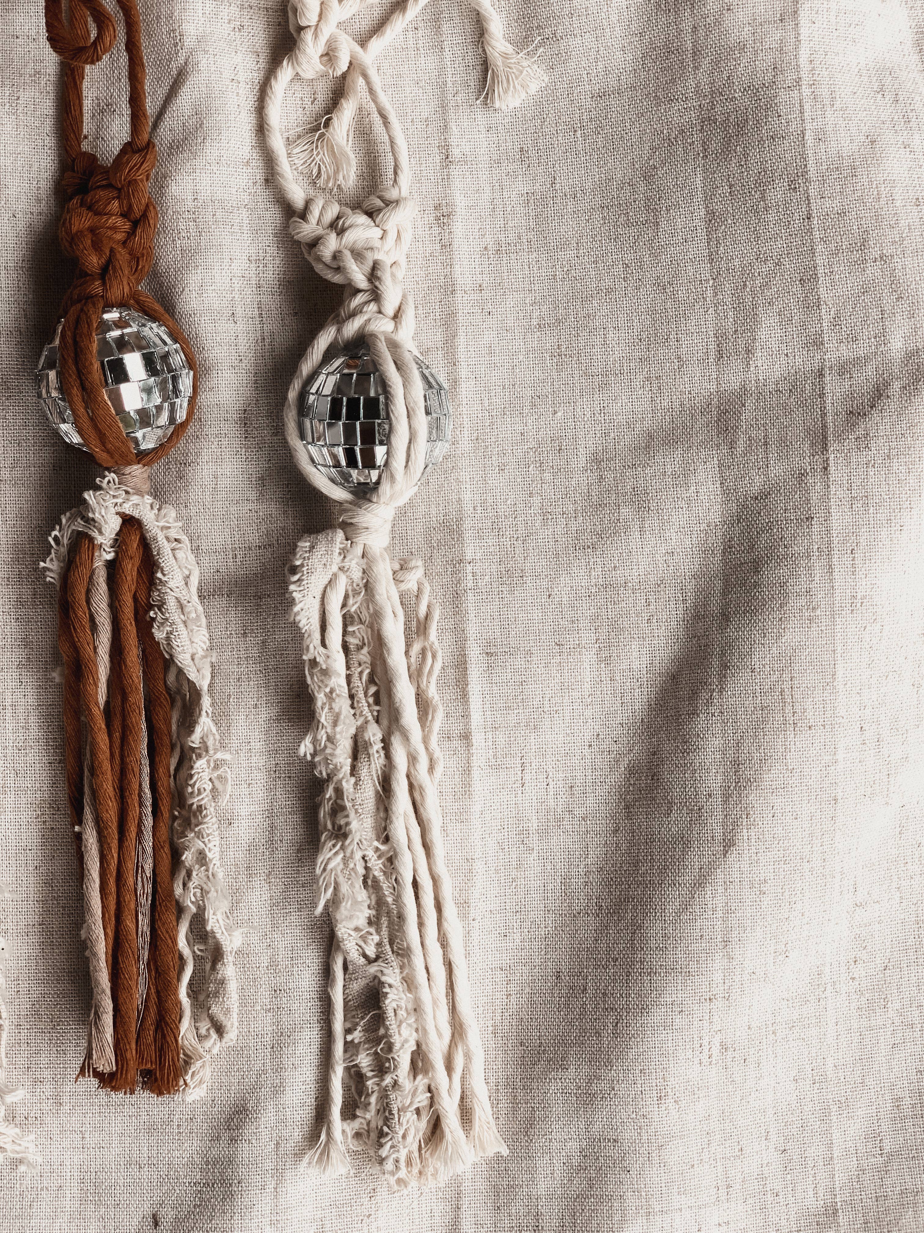 Neutral Disco Ball Car Charms