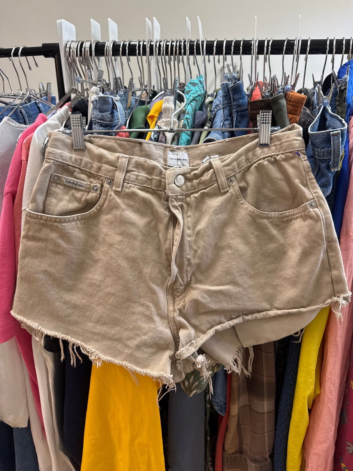 Vtg Calvin K Tan Denim Cutoffs