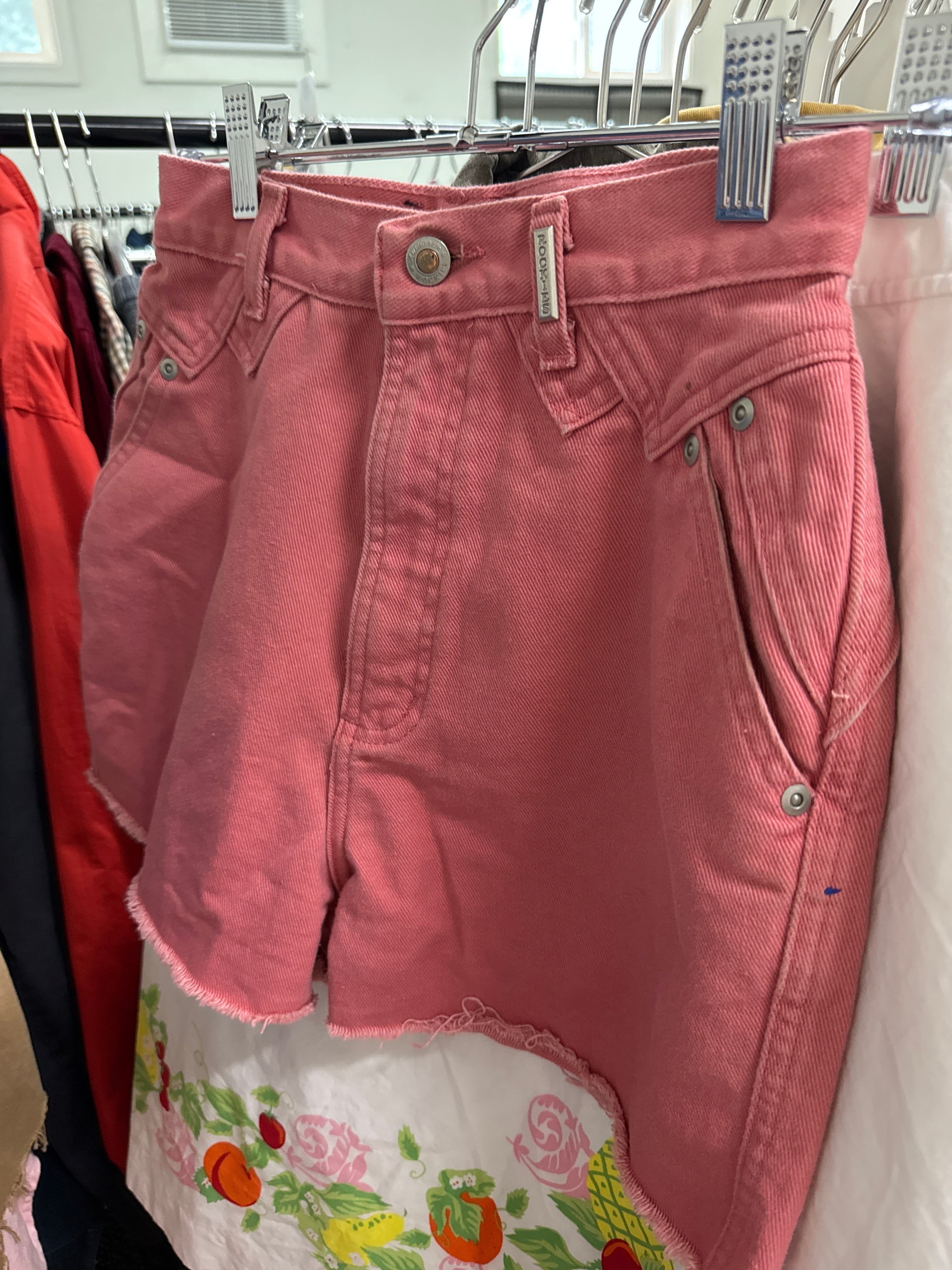 Vtg Worn Rockies Pink Shorts