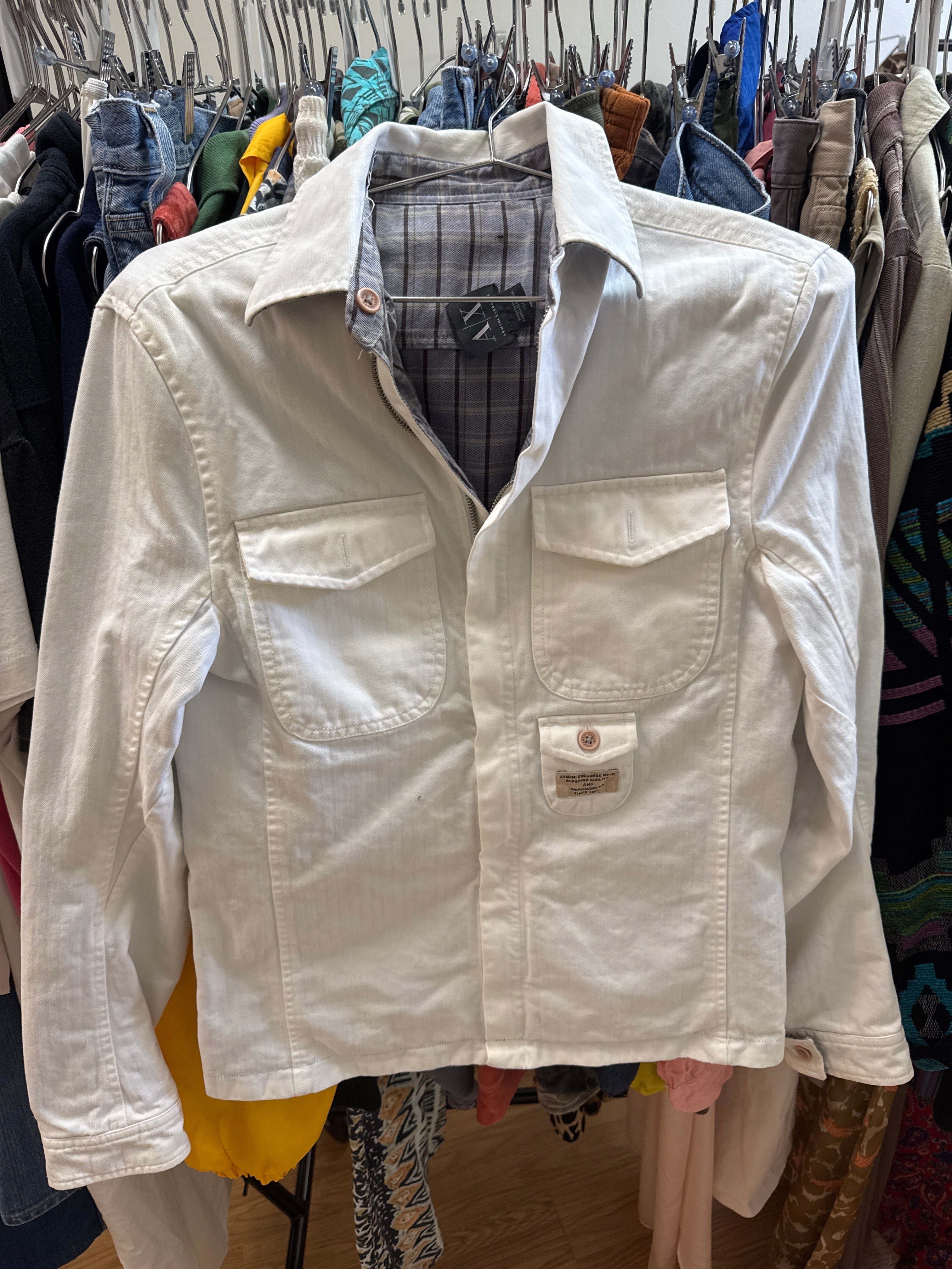 Y2K Armani Exchange White Jkt