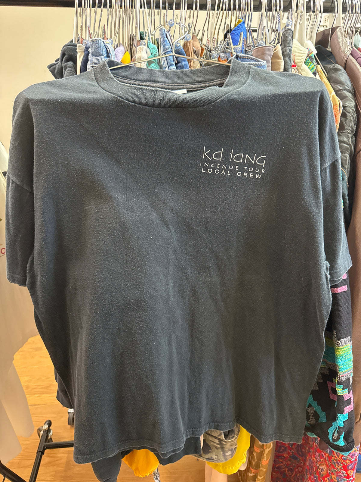 Vtg USA kd lang Cotton SS Tee