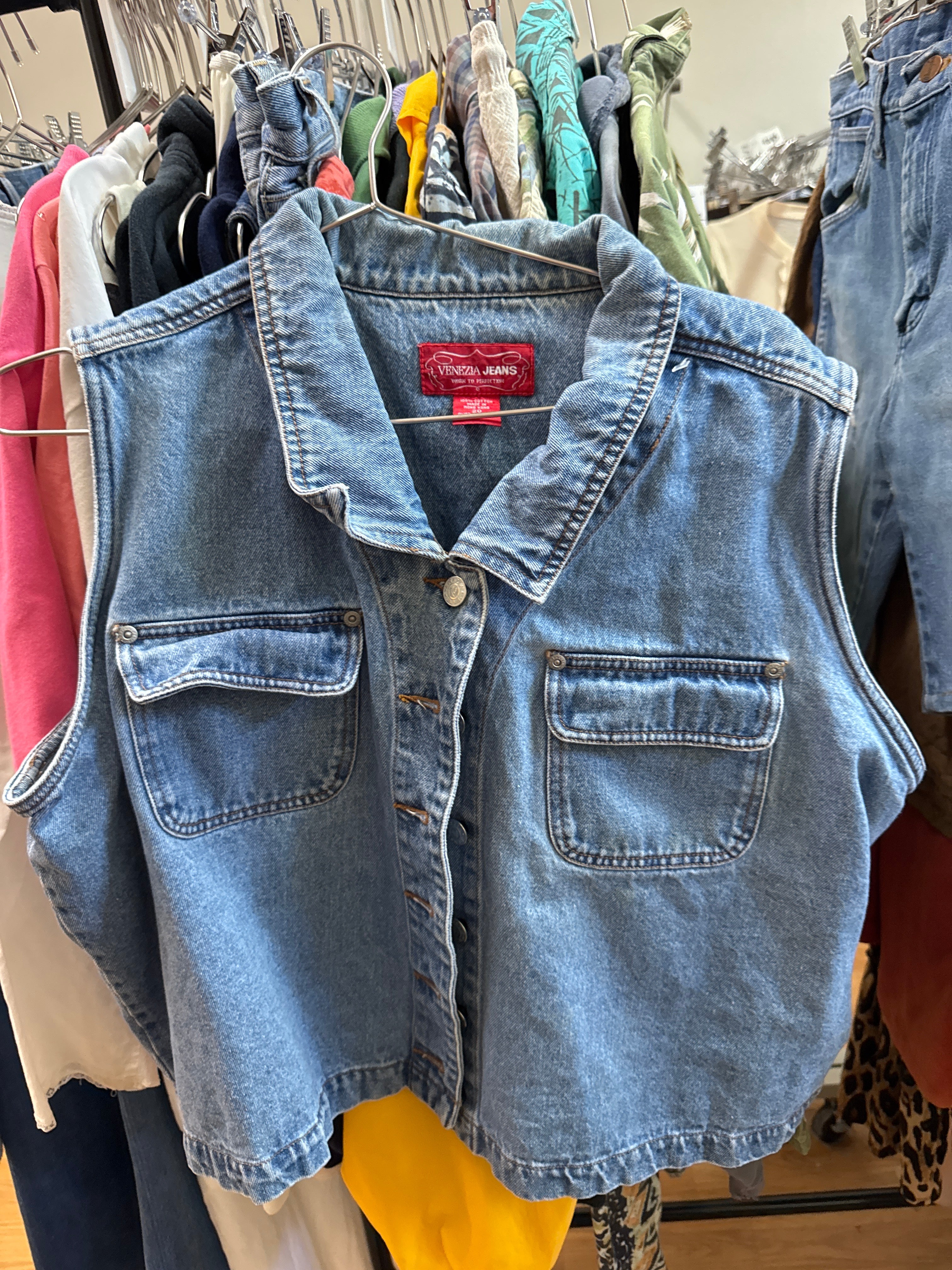 Vtg Venezia Denim Vest