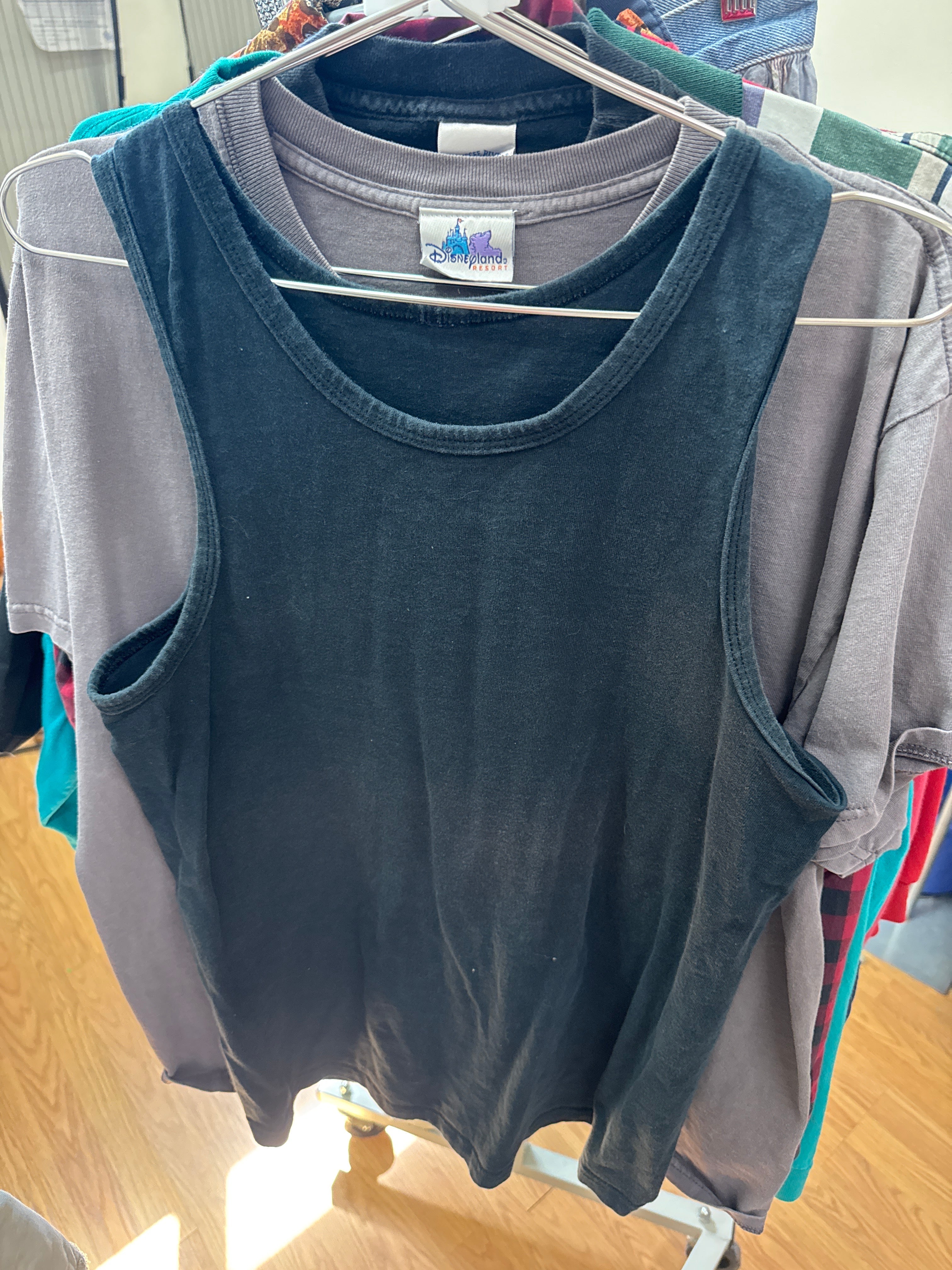 Vtg Blank Blk Tank Top