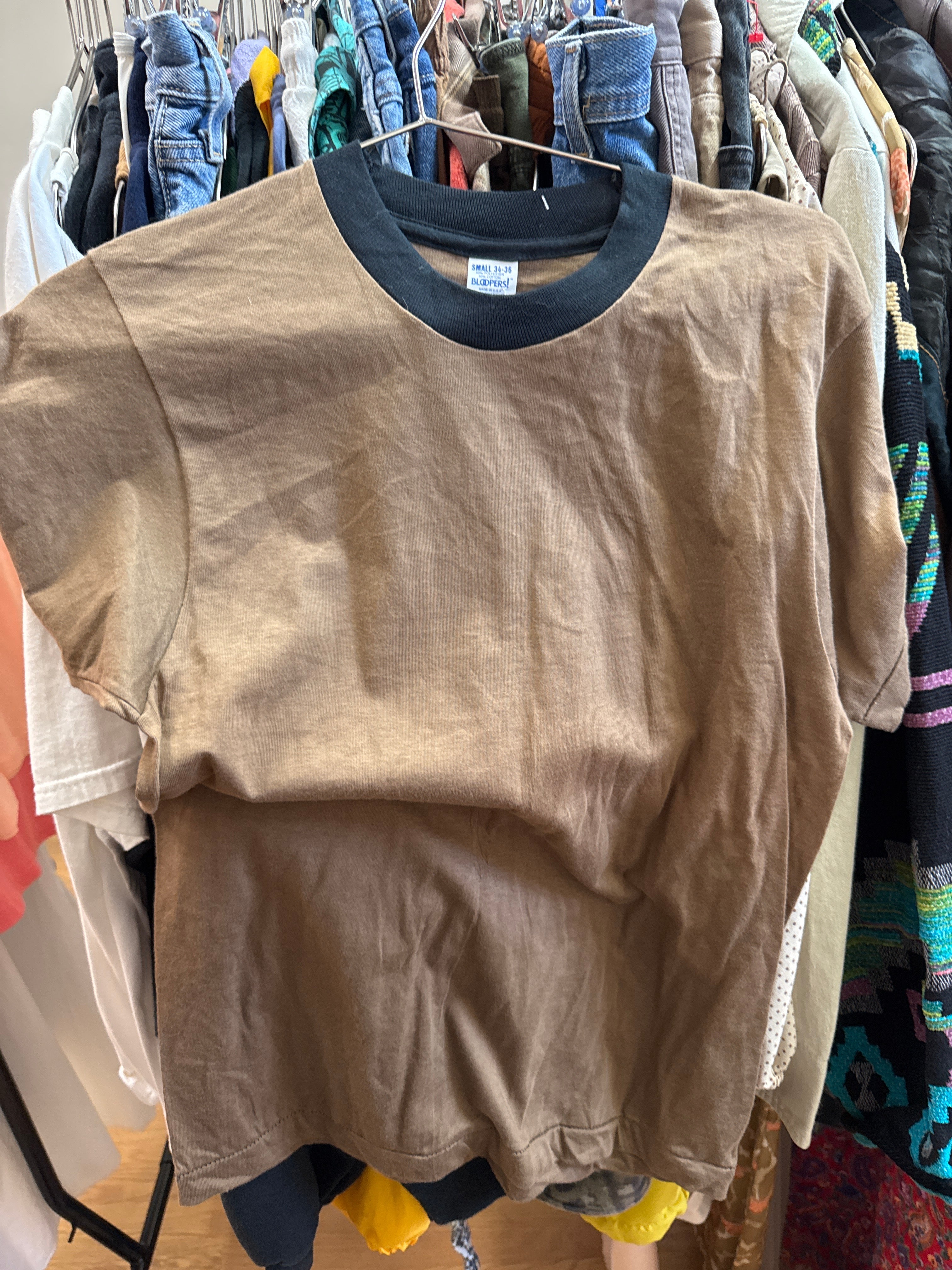 Vtg USA Bloopers Ringer Tee