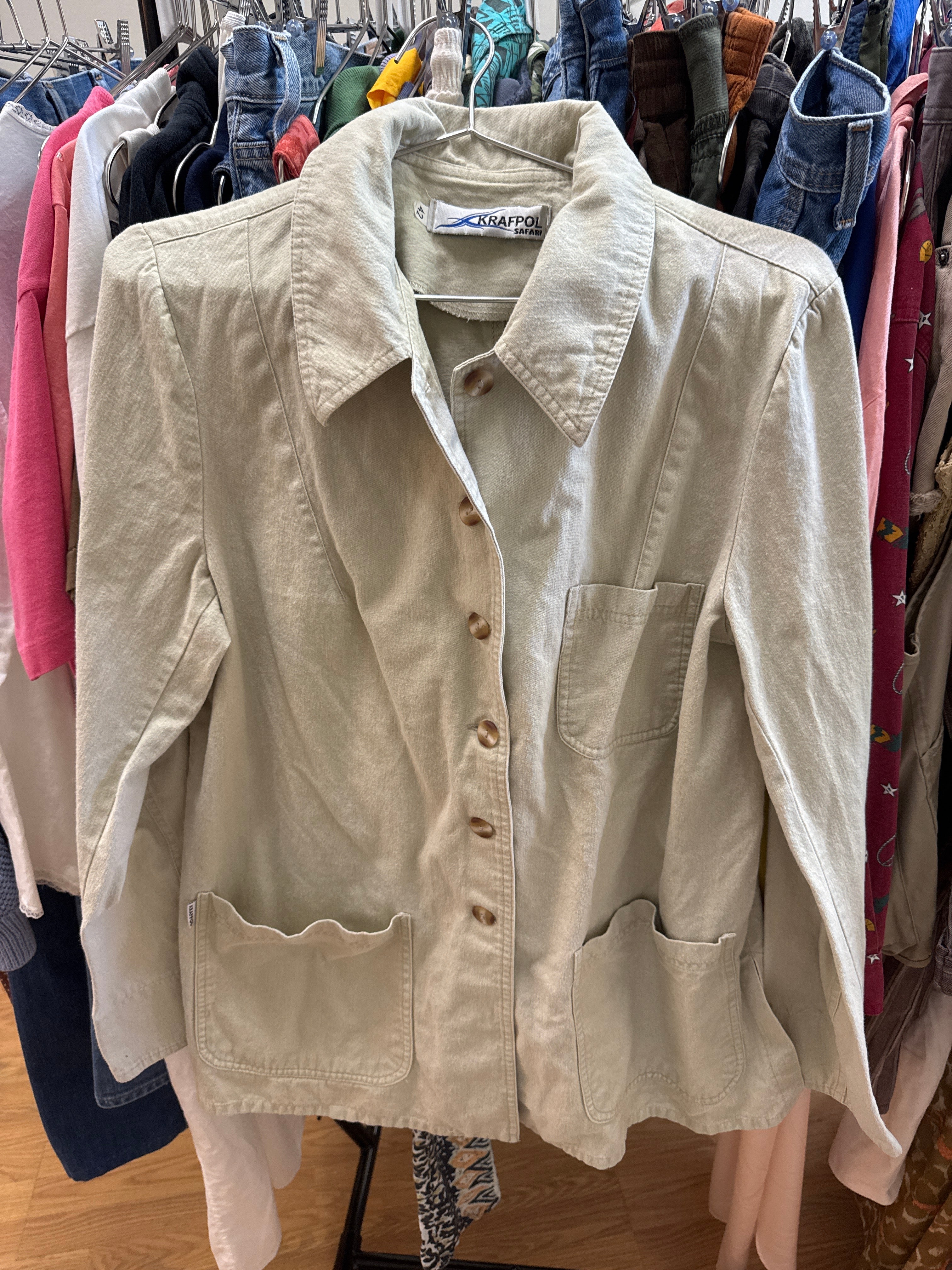 Vtg Krafpol Safari Chore Coat
