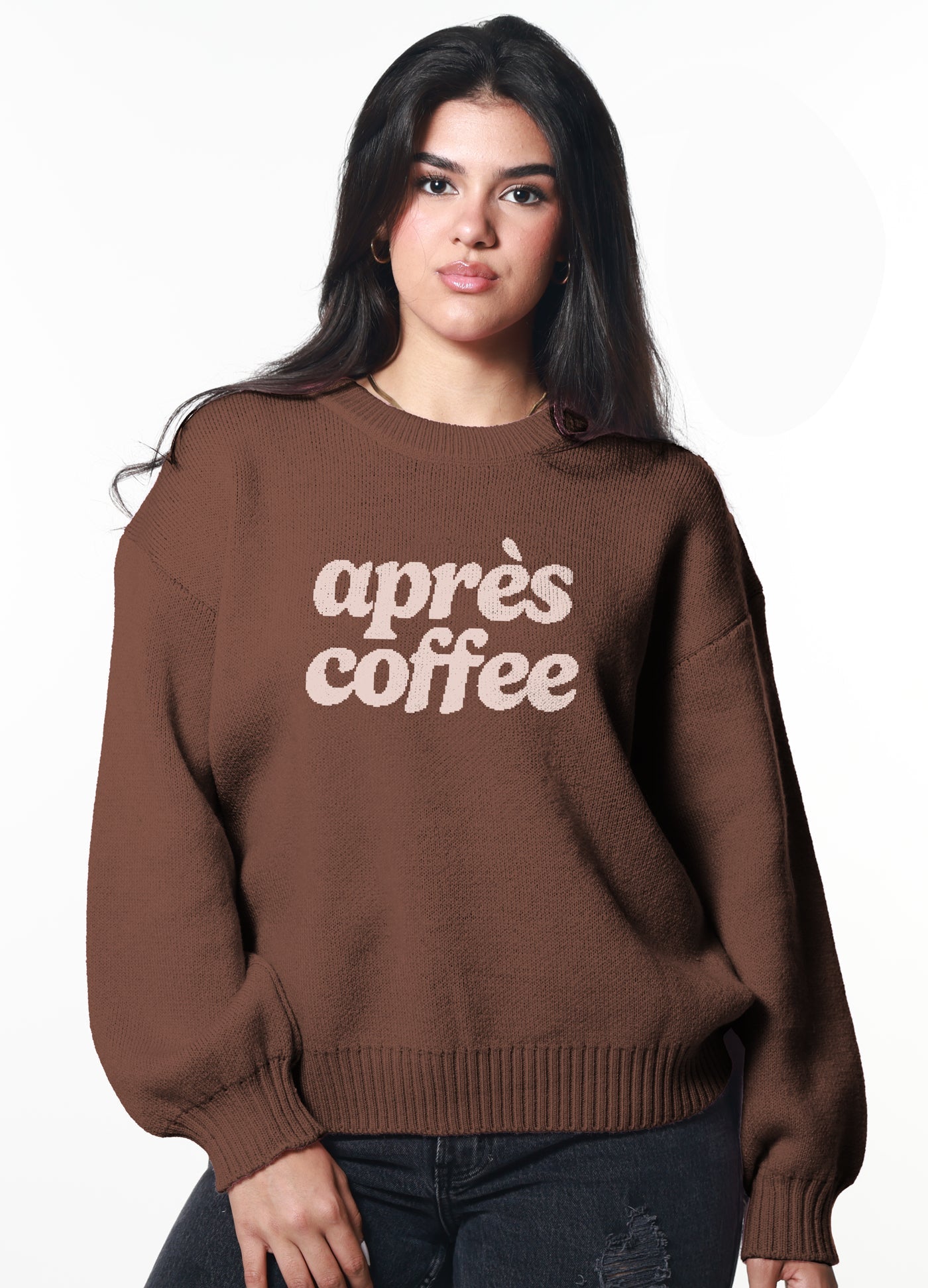 Après Coffee Chocolate Brown Oversized Sweater