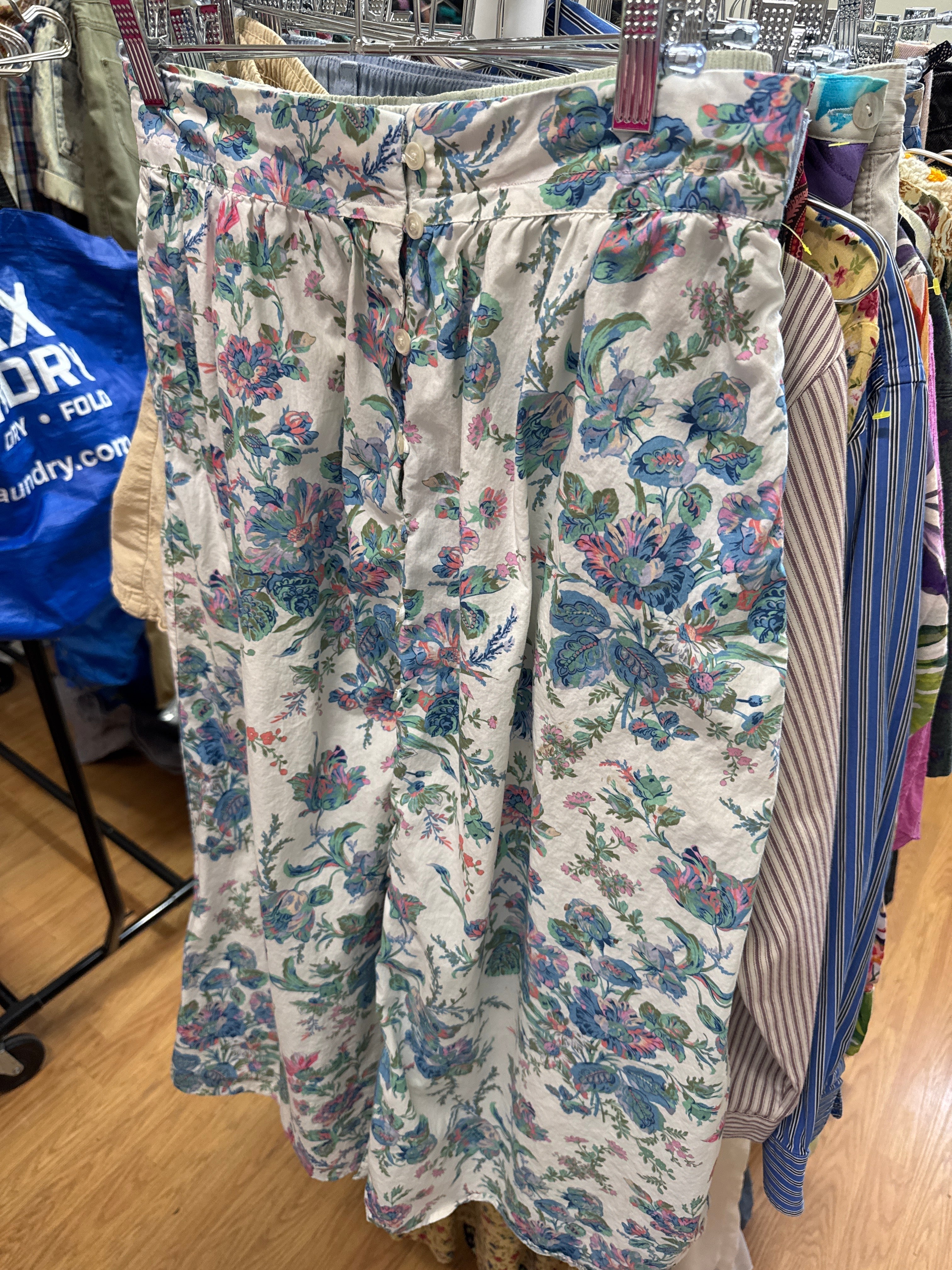 J Crew Floral Midi Skirt
