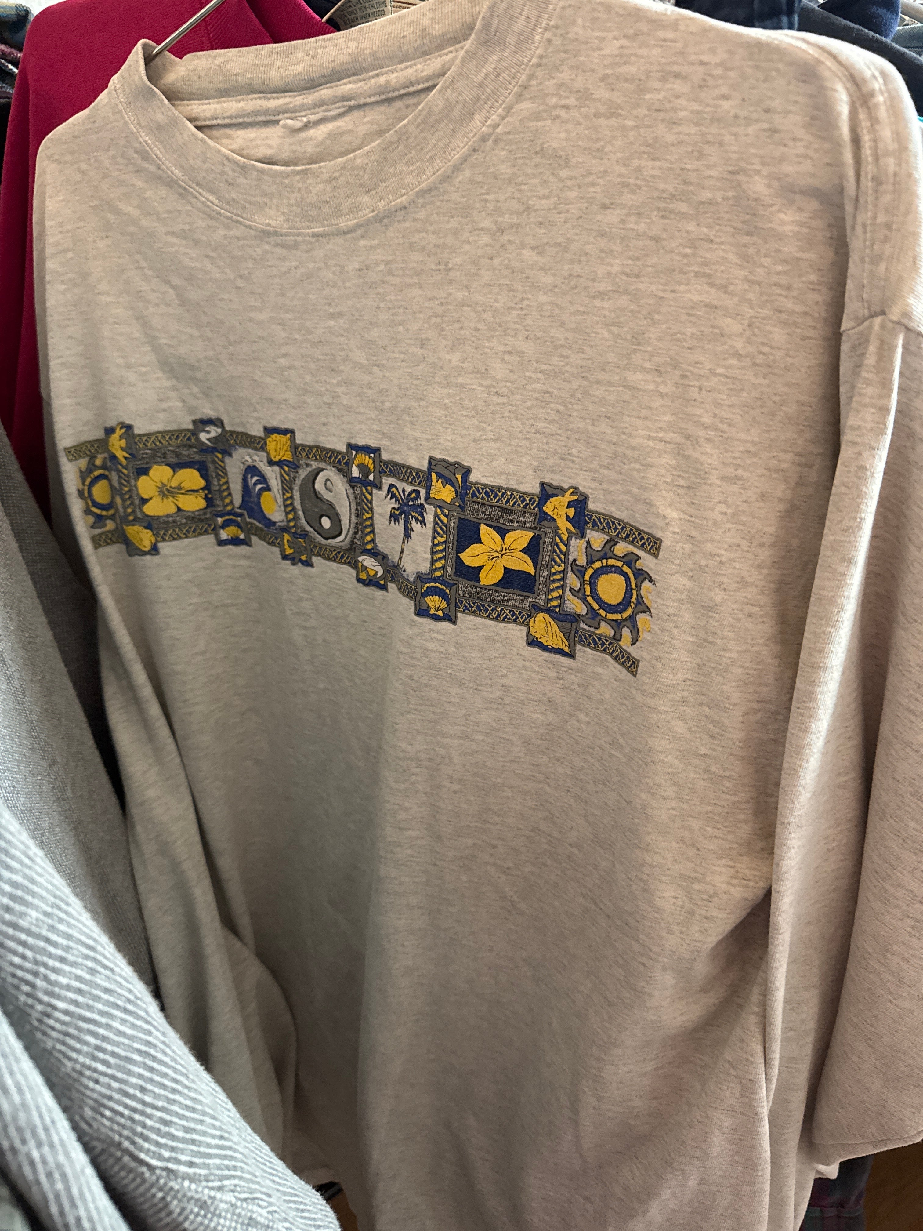 VTG Worn Tropical Yin Yang LS Tee