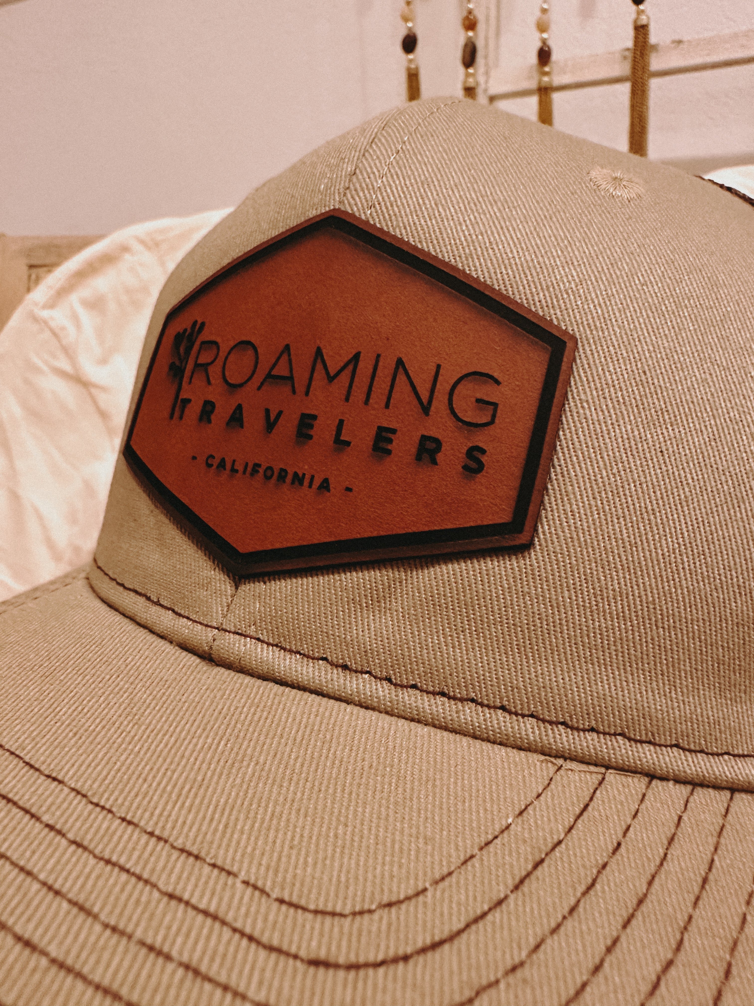 Roaming Travelers Leather Patch Hat - Roaming Travelers Joshua Tree, California