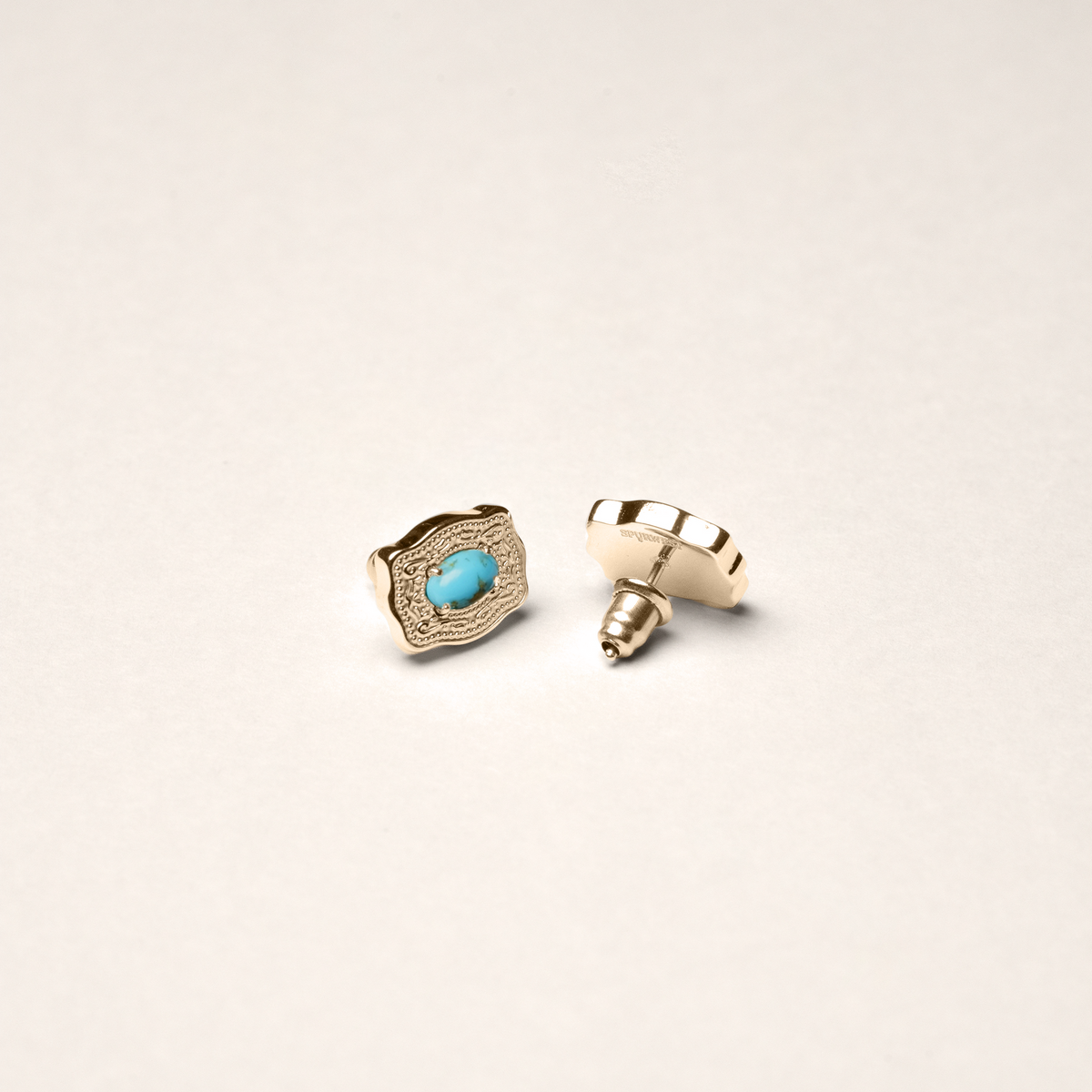 SpurWest | Oasis Ultra Mini Belt Buckle Earrings | Gold