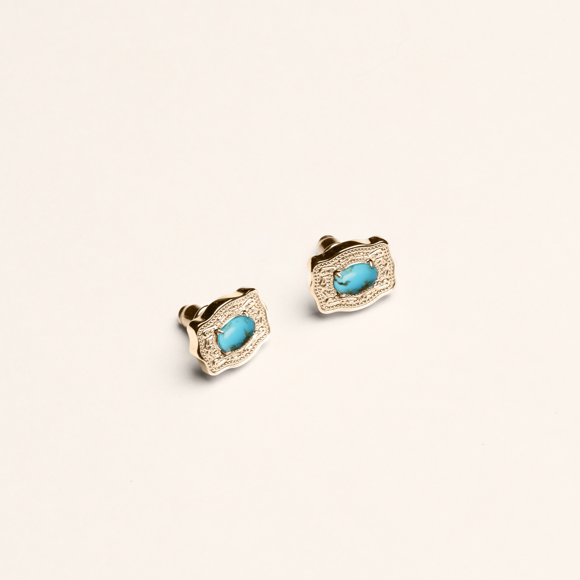 SpurWest | Oasis Ultra Mini Belt Buckle Earrings | Gold