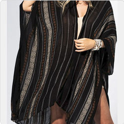 Woven Stripe Kimono