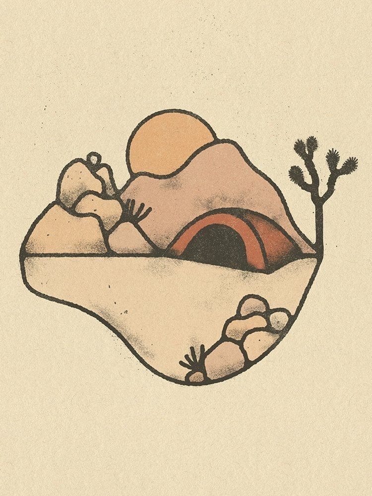 Amber Morgan Camping In Joshua Tree Print available in Joshua Tree at JT Trading Post