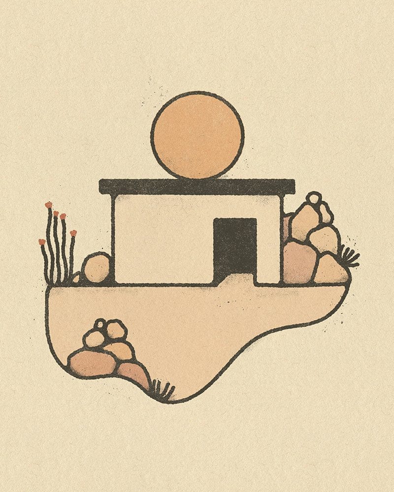 Amber Morgan High Desert House Print available in Joshua Tree at JT Trading Post