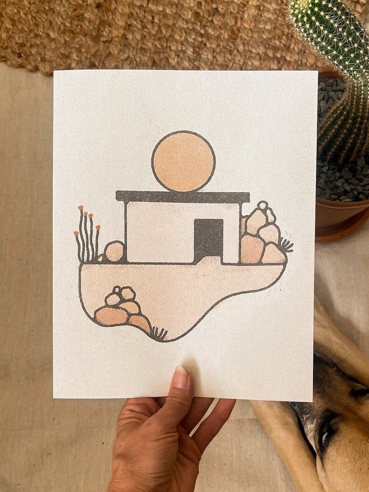 Amber Morgan High Desert House Print available in Joshua Tree at JT Trading Post