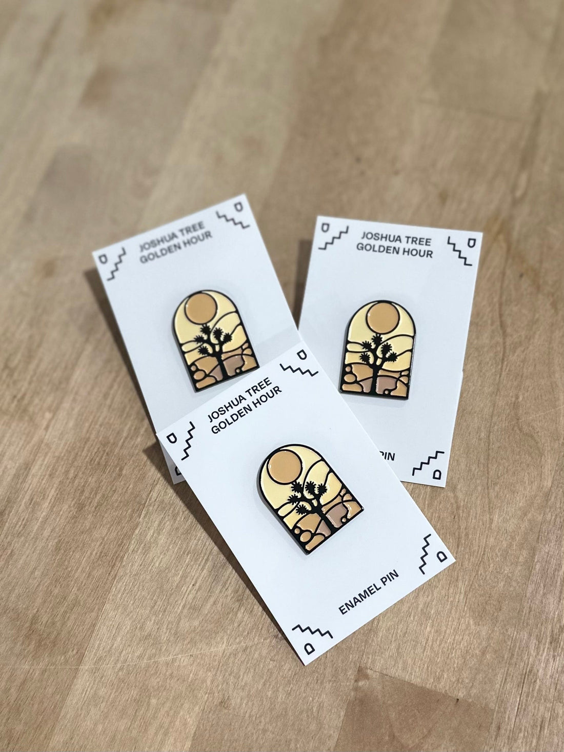 Amber Morgan Joshua Tree Golden Hour Enamel Pin available in Joshua Tree at JT Trading Post