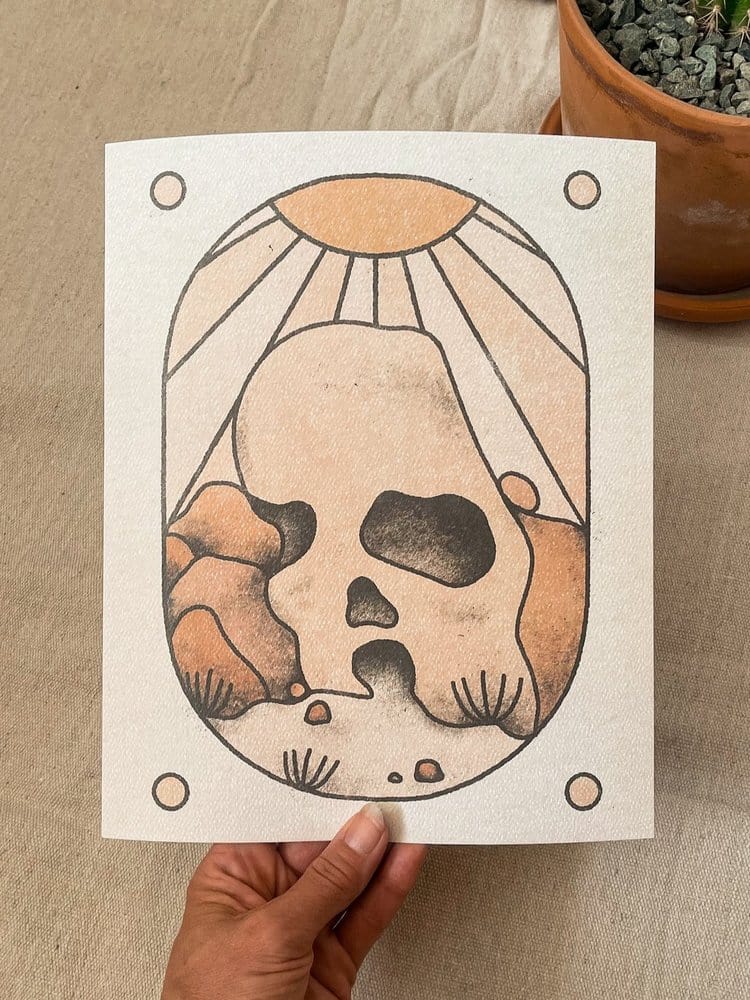 Amber Morgan Skull Rock Print available in Joshua Tree at JT Trading Post