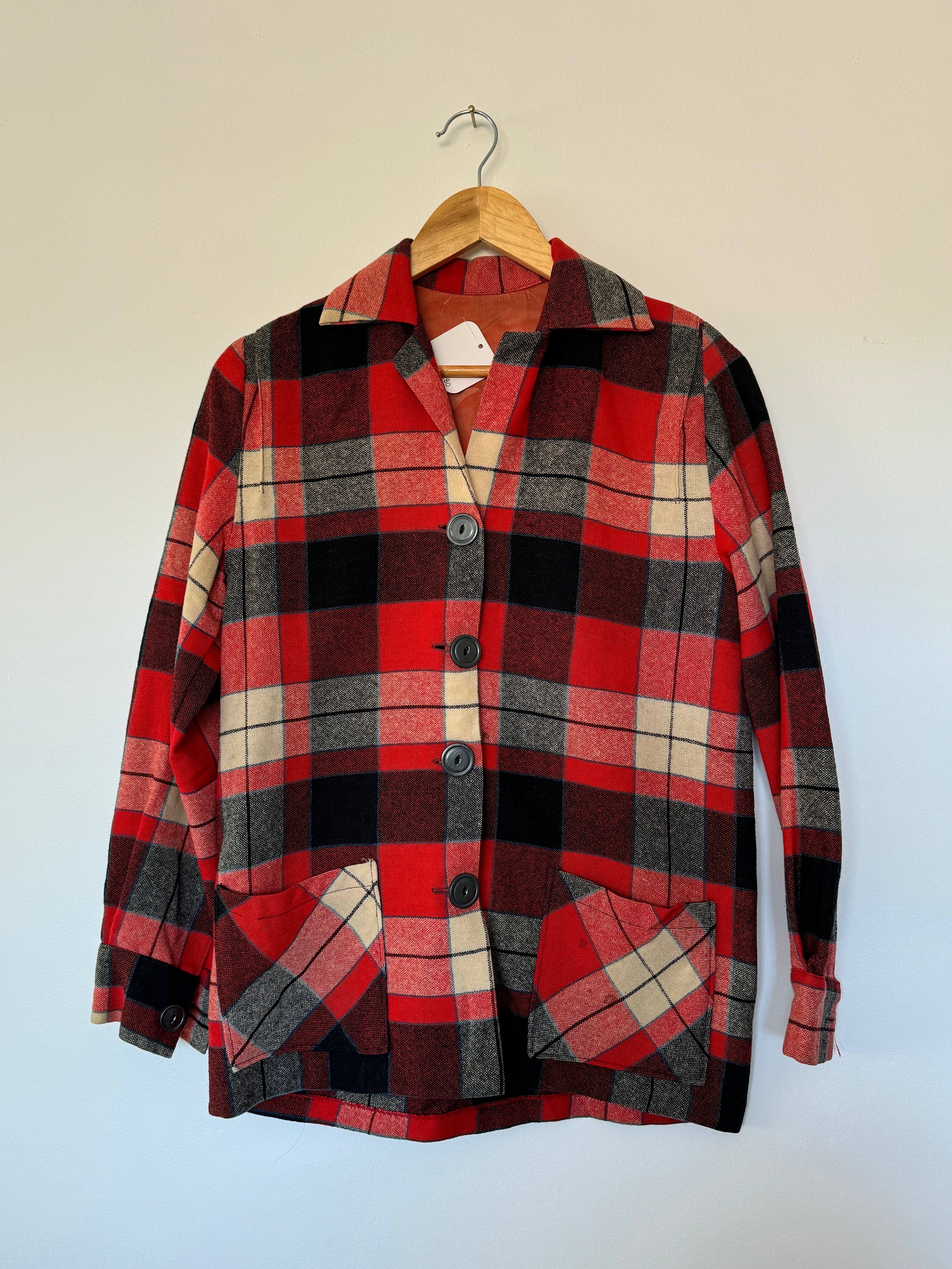 Desert Dreamin’ Vintage 1960s Plaid 49ers Jacket Sz S / M