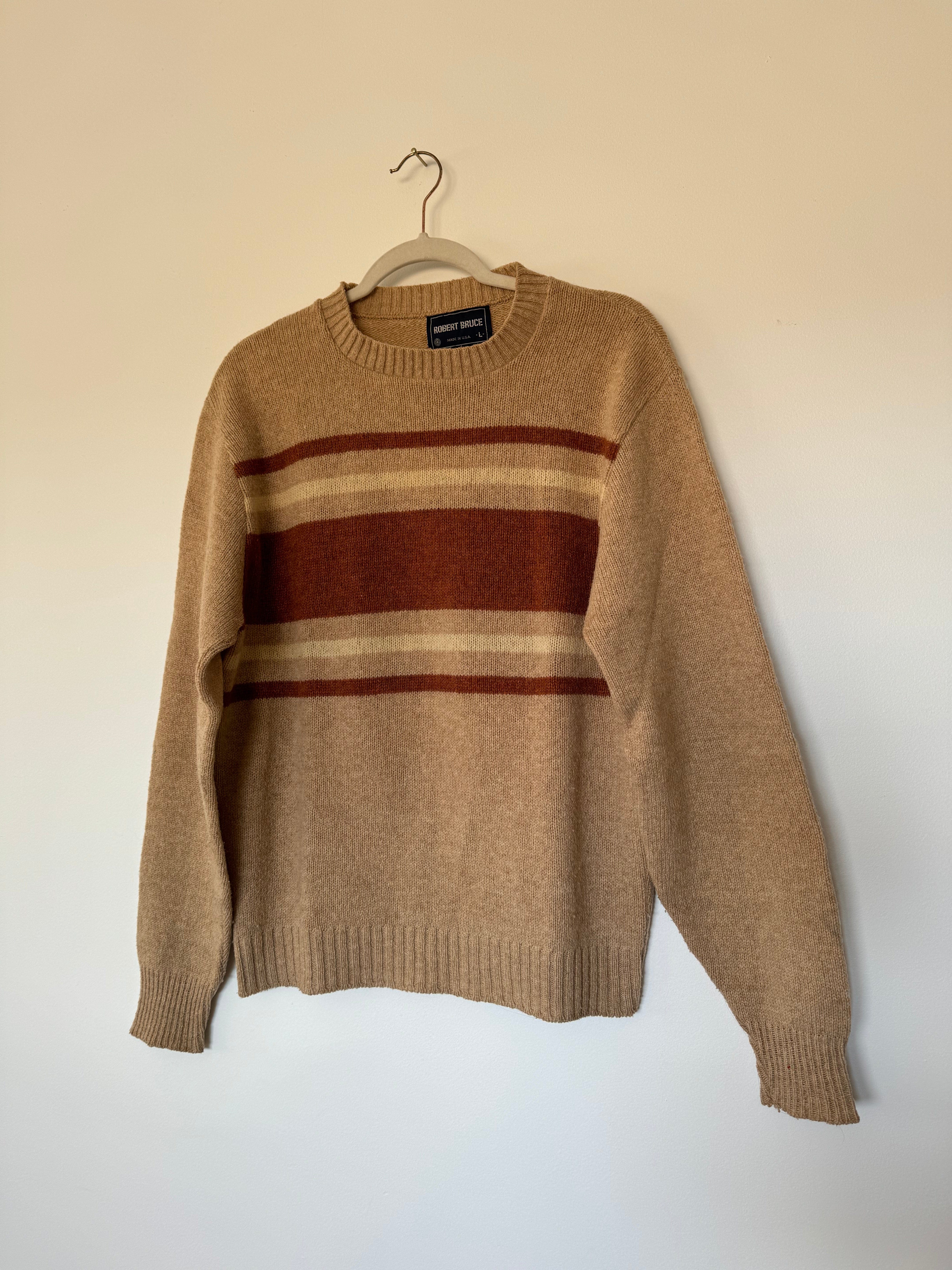 Desert Dreamin’ Vintage 1980s Knit Stripe Sweater Sz M / L