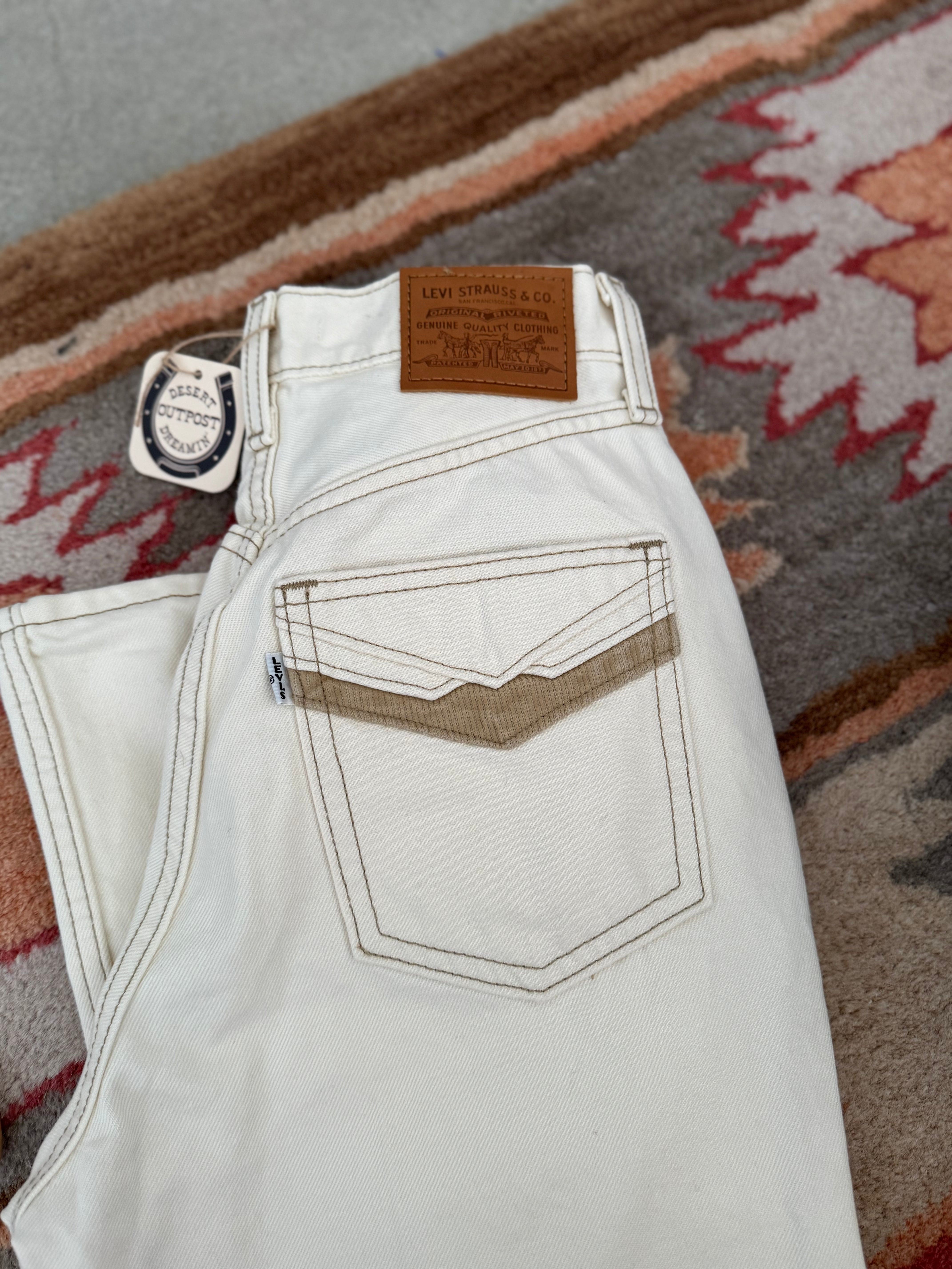 Desert Dreaming Vintage Levi white Bell Bottoms