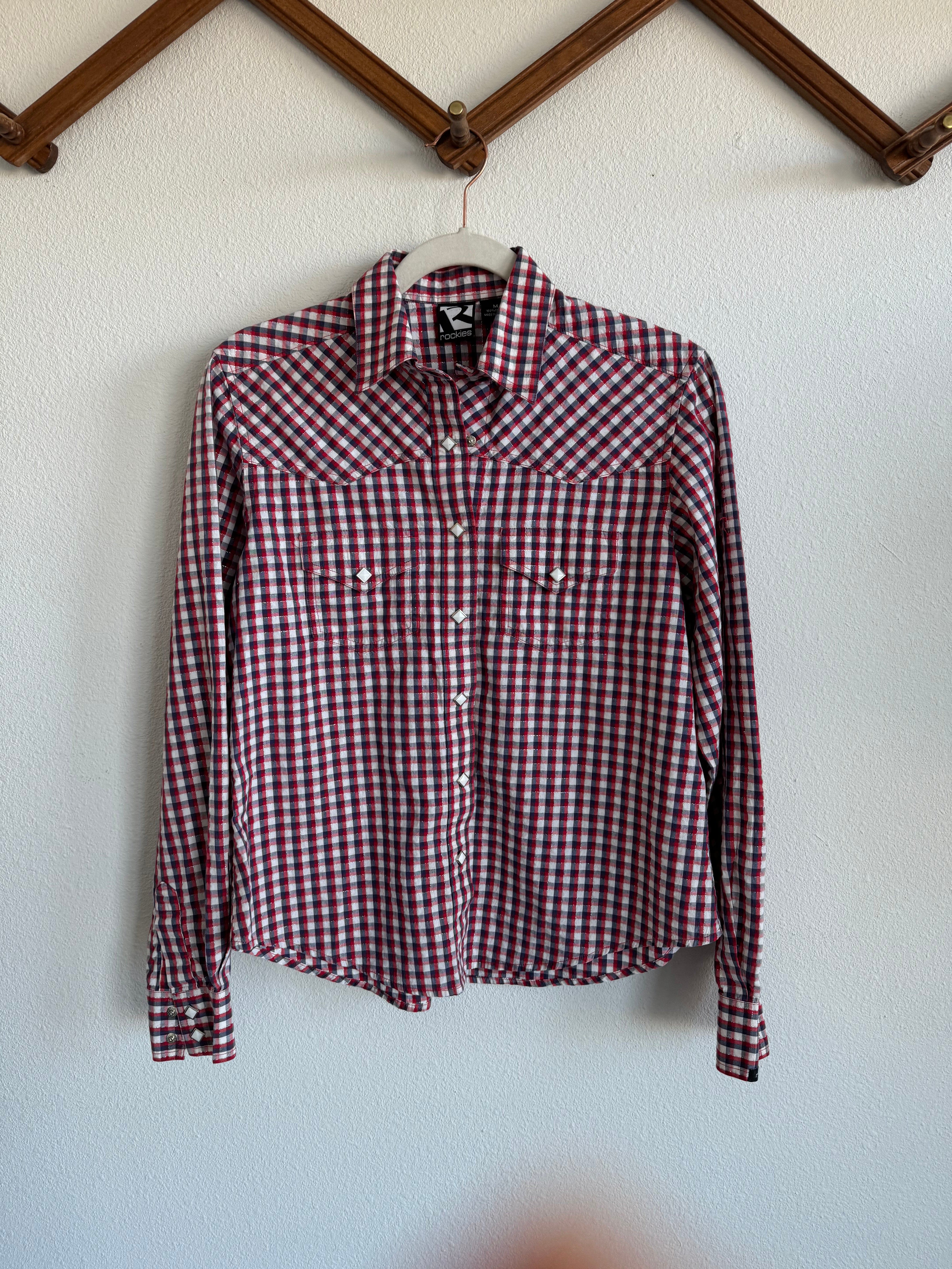 Desert Dreaming Vintage Plaid Pearlsnap Sz S